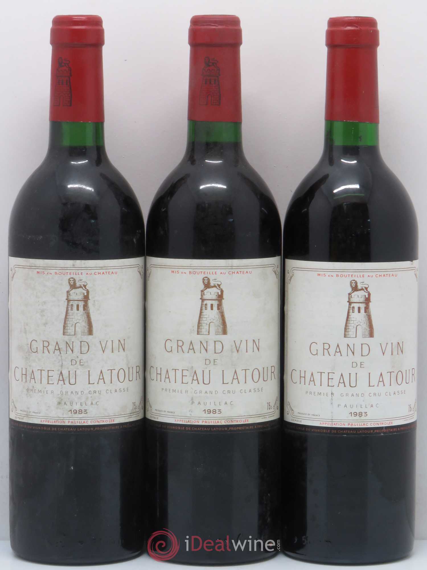Château Latour 1er Grand Cru Classé 1983 - Lot de 3 bouteilles - 0