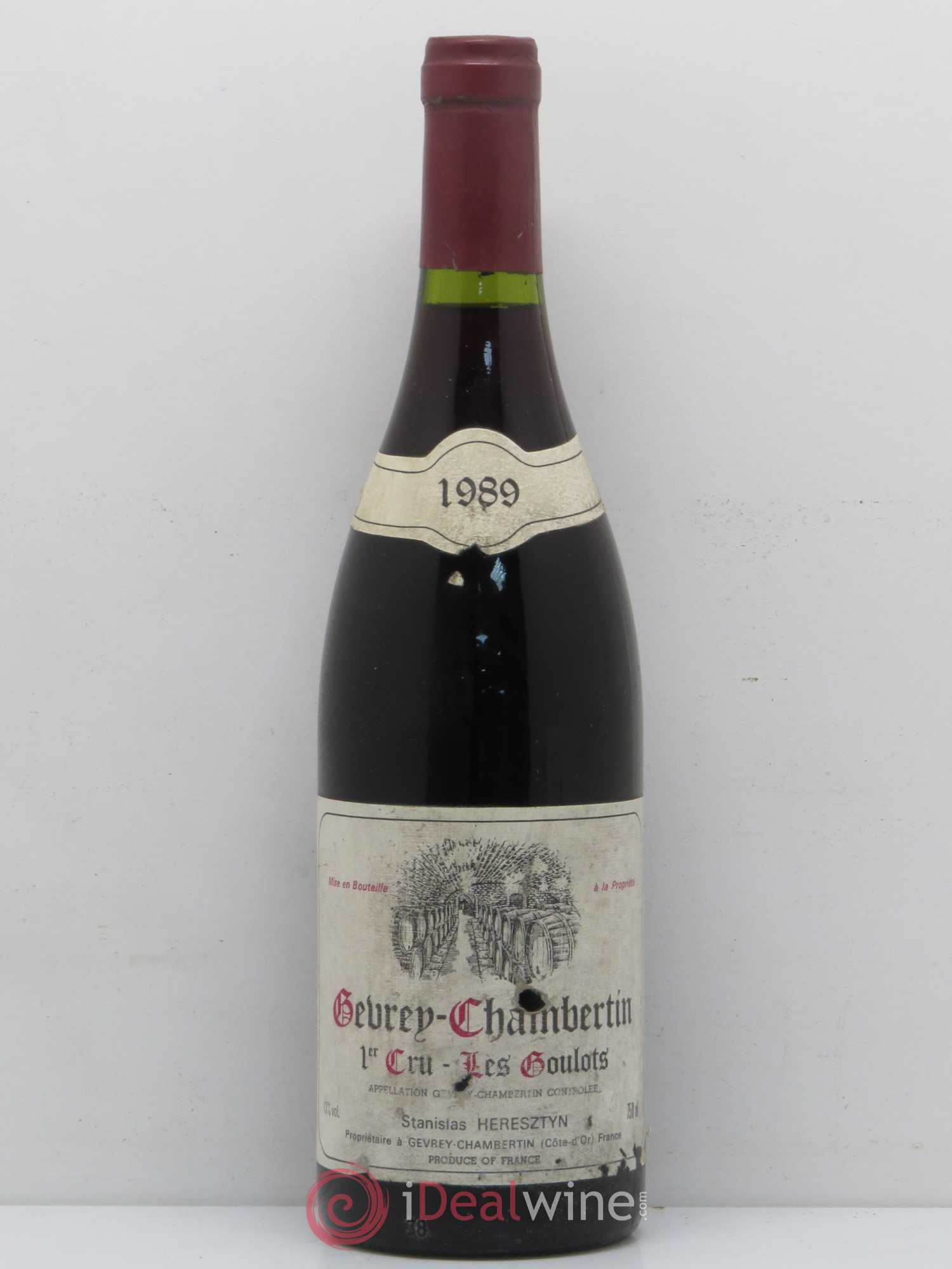 Gevrey-Chambertin 1er Cru Les Goulots Heresztyn 1989 - Lot de 1 bouteille - 0