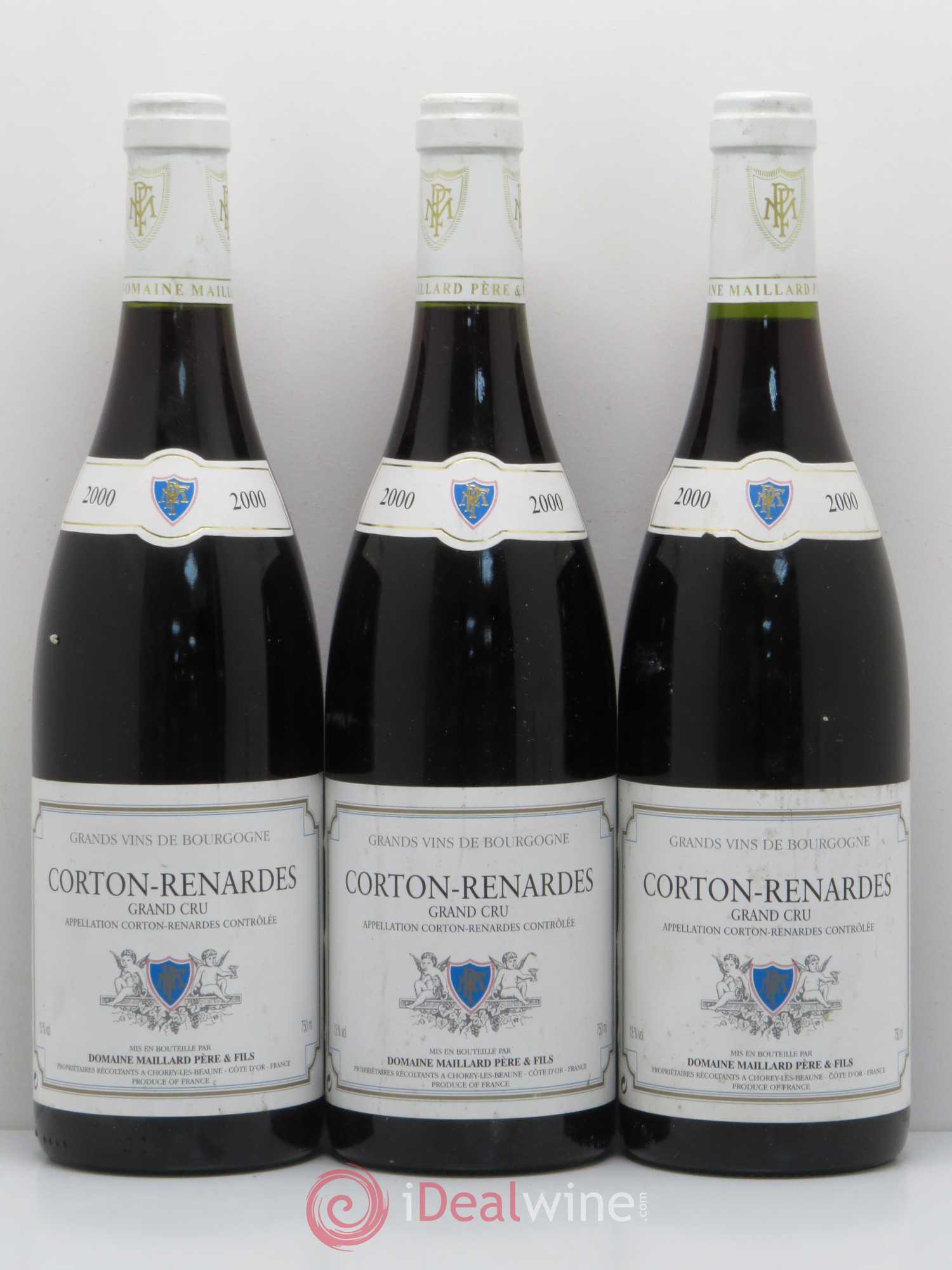 Corton Grand Cru Renardes Domaine Maillard 2000 - Posten von 3 Flaschen - 0