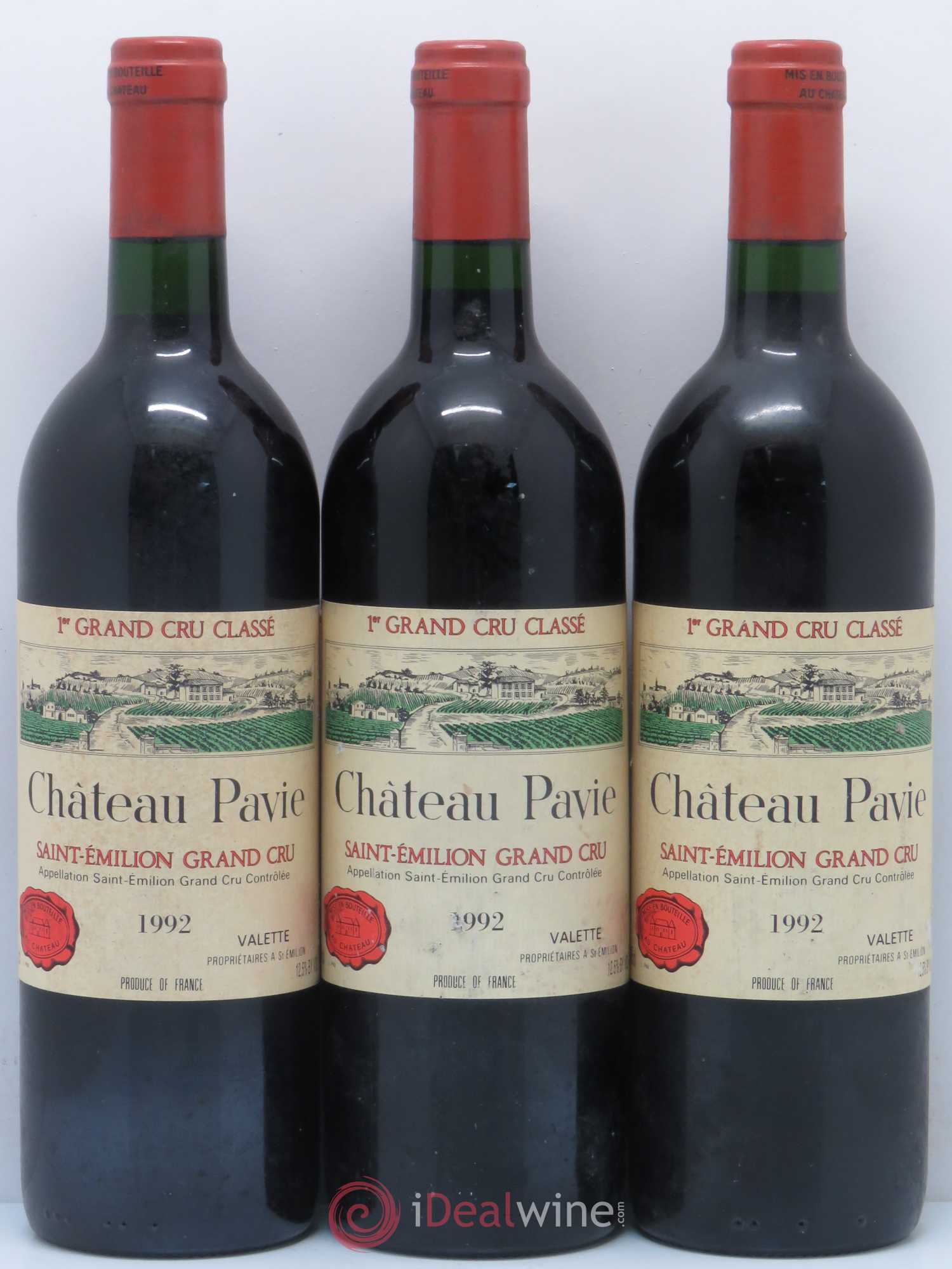 Château Pavie 1er Grand Cru Classé A 1992 - Lot de 3 bouteilles - 0