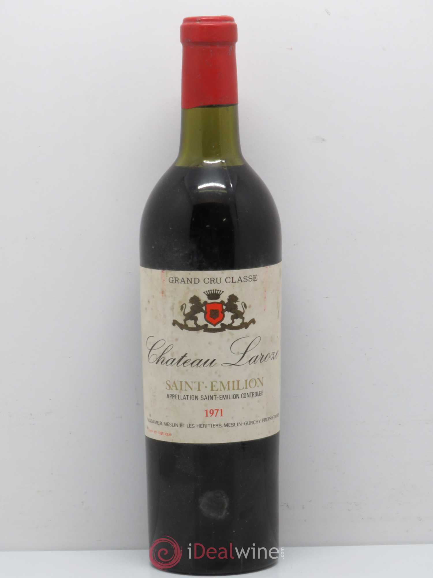Château Laroze Grand Cru Classé 1971 - Lot de 1 bouteille - 0