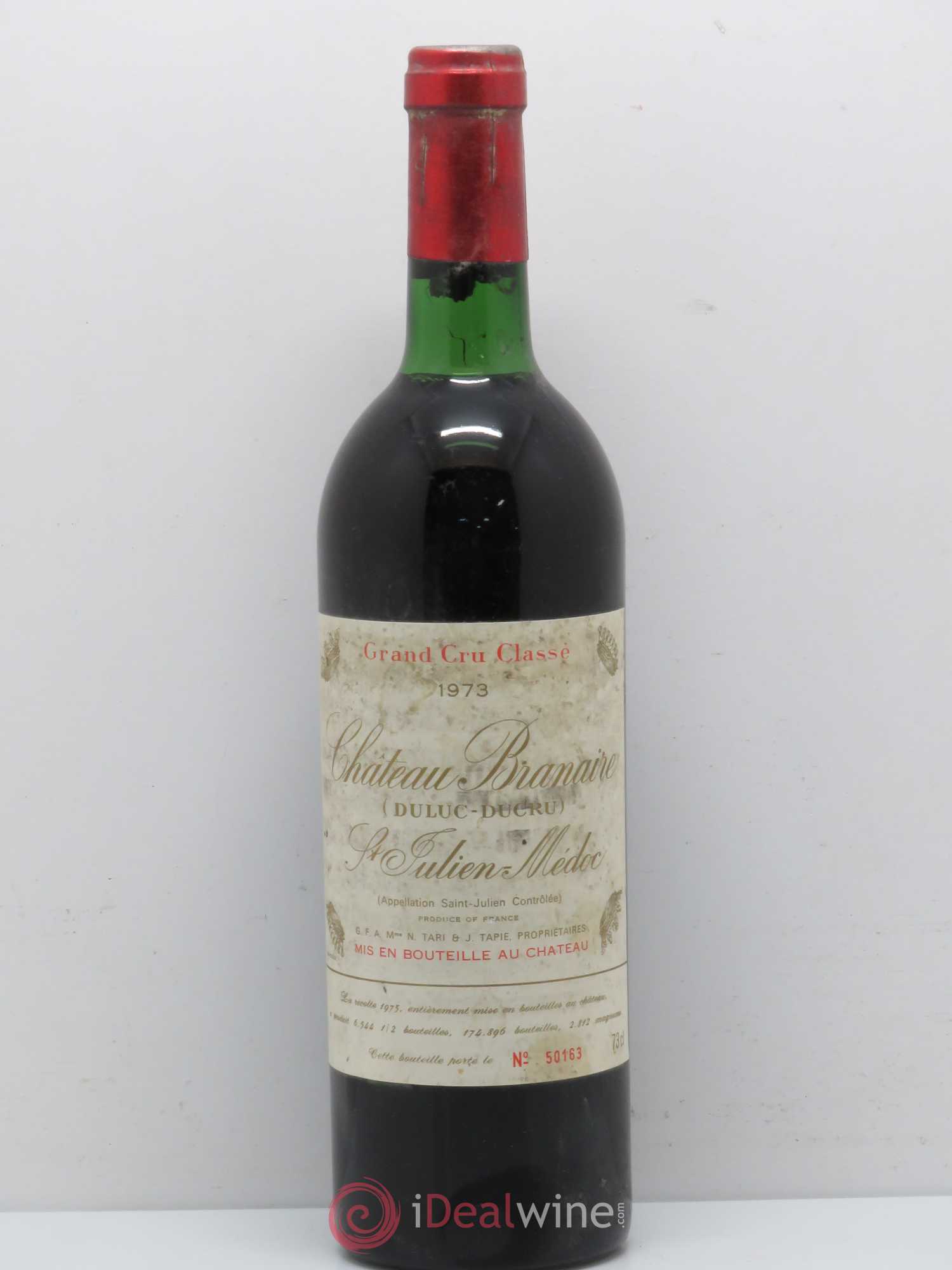 Saint-Julien Chateau Branaire Duluc Ducru 1973 - Posten von 1 Flasche - 0