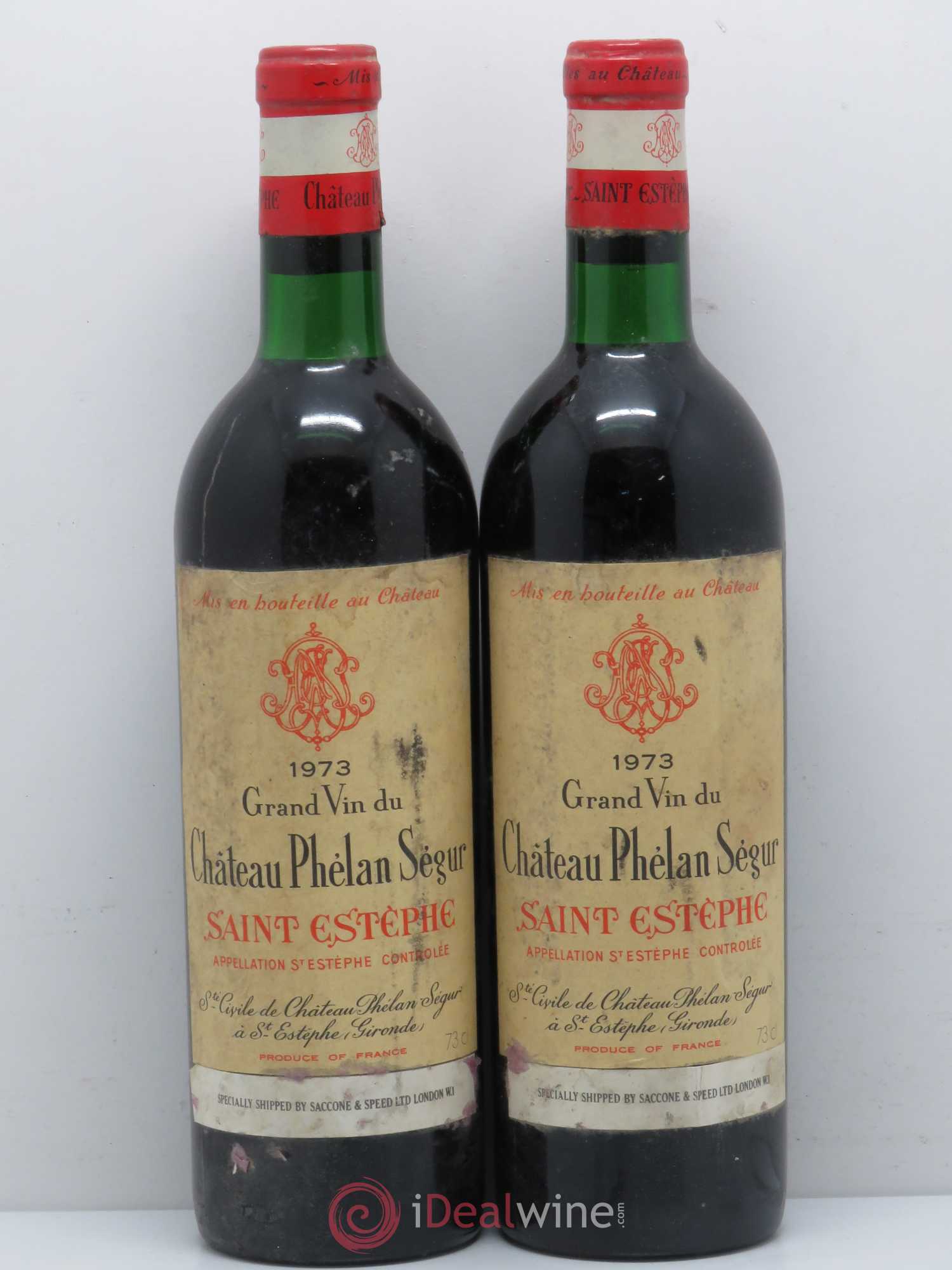 Château Phélan Ségur 1973 - Lot de 2 bouteilles - 0