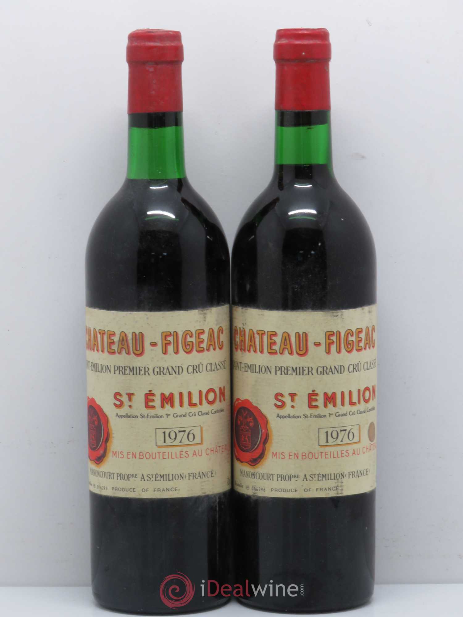 Château Figeac 1er Grand Cru Classé A 1976 - Lot de 2 bouteilles - 0