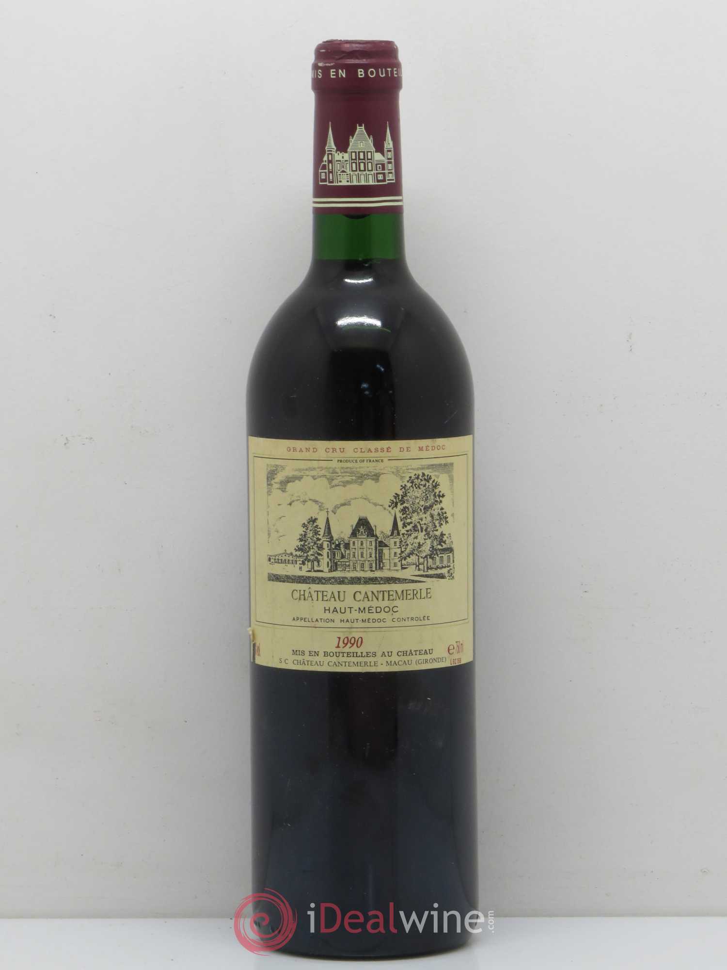 Château Cantemerle 5ème Grand Cru Classé 1990 - Lot de 1 bouteille - 0