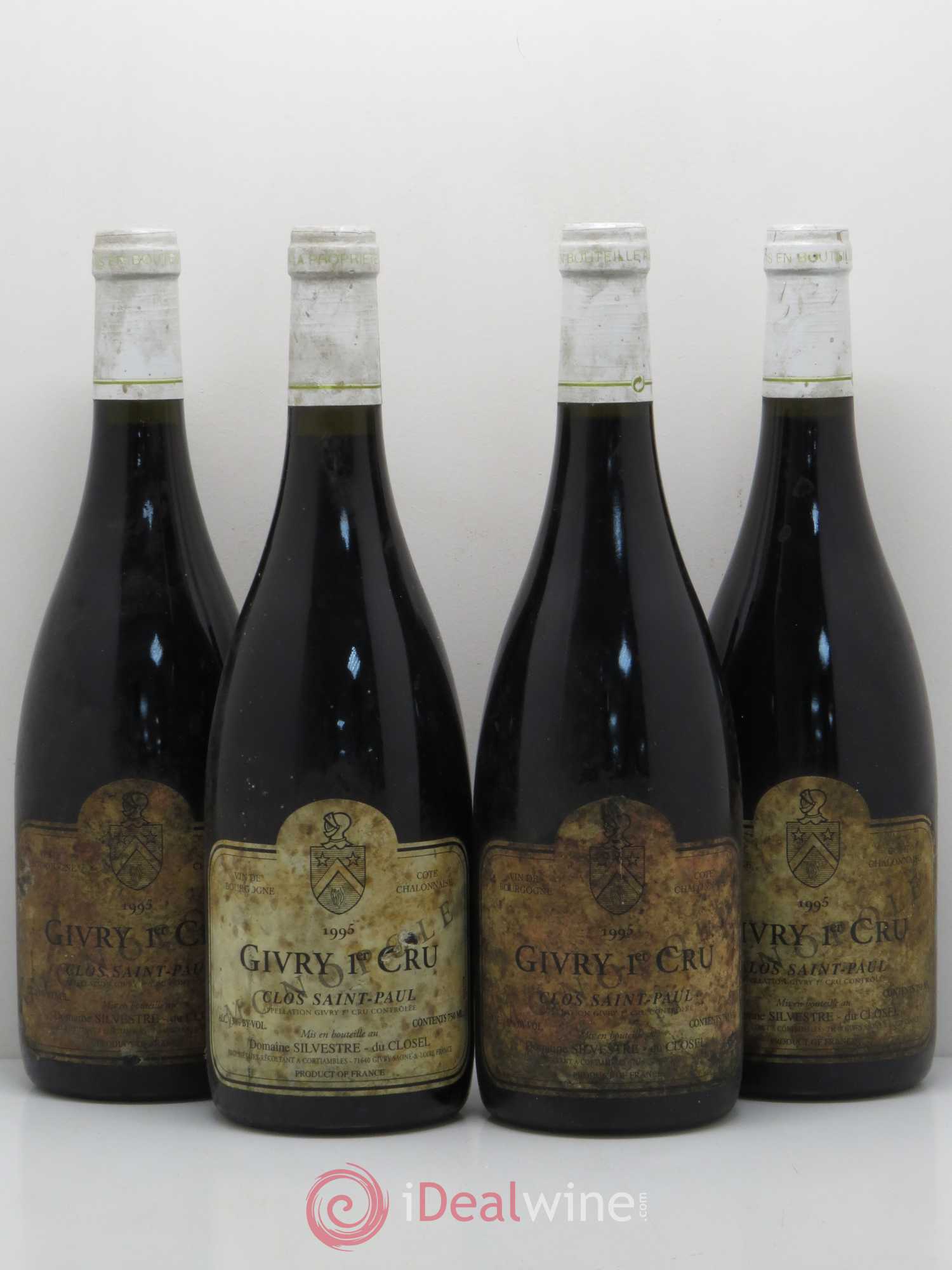 Givry 1er Cru Clos Saint Paul Domaine Silvestre du Closel 1995 - Posten von 4 Flaschen - 0