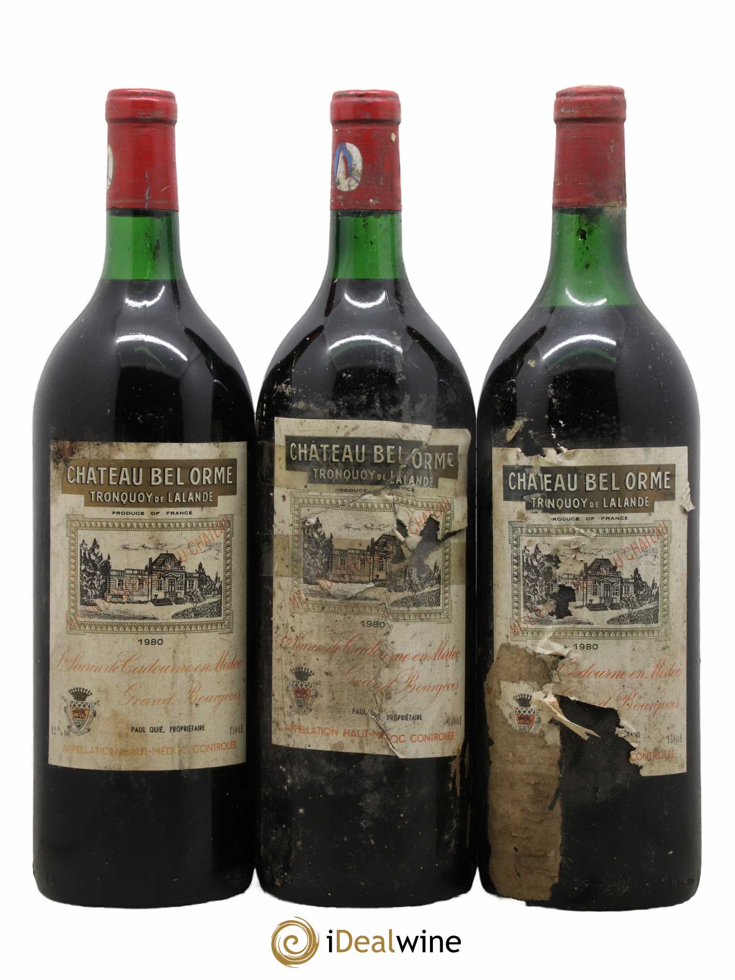 Château Bel Orme Tronquoy de Lalande Cru Bourgeois 1980 - Lot de 3 magnums - 0