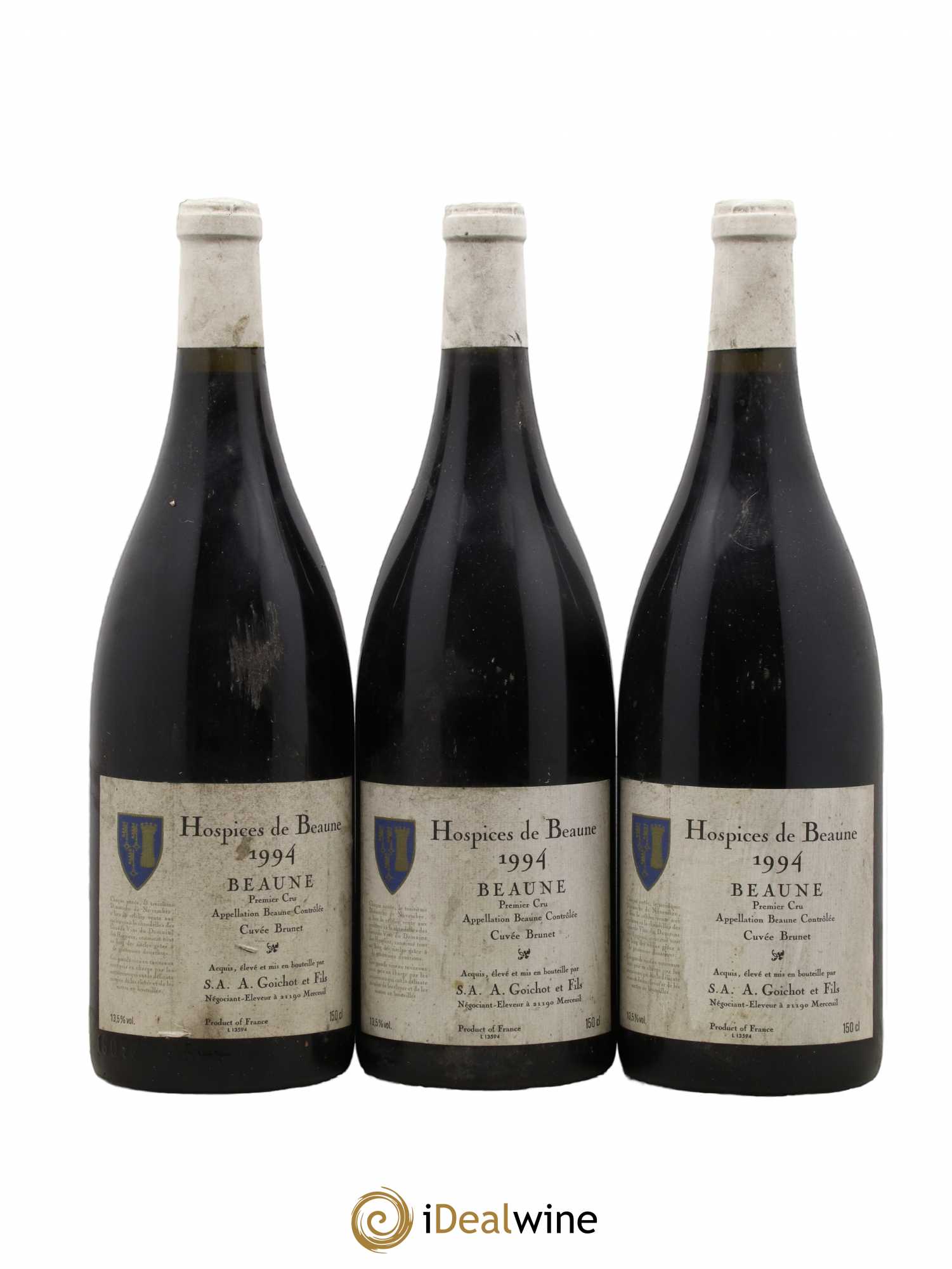 Beaune 1er Cru Cuvée Brunet Hospices de Beaune Domaine Goichot 1994 - Lot de 3 magnums - 0