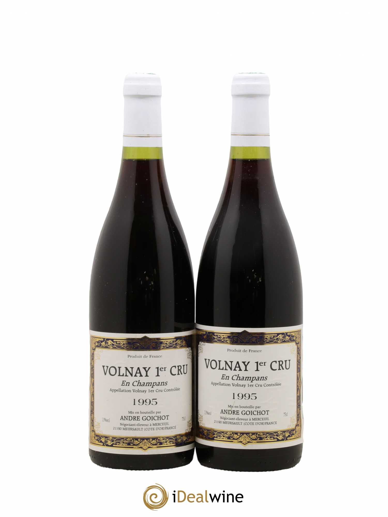 Volnay 1er Cru En Champans A. Goichot 1995 - Lot de 2 bouteilles - 0
