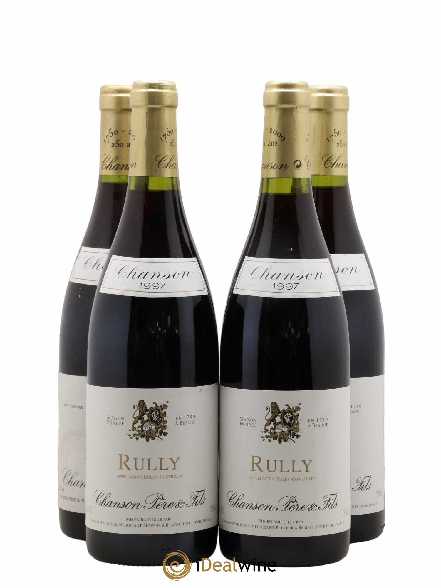 Rully Chanson 1997 - Lot of 4 bottles - 0