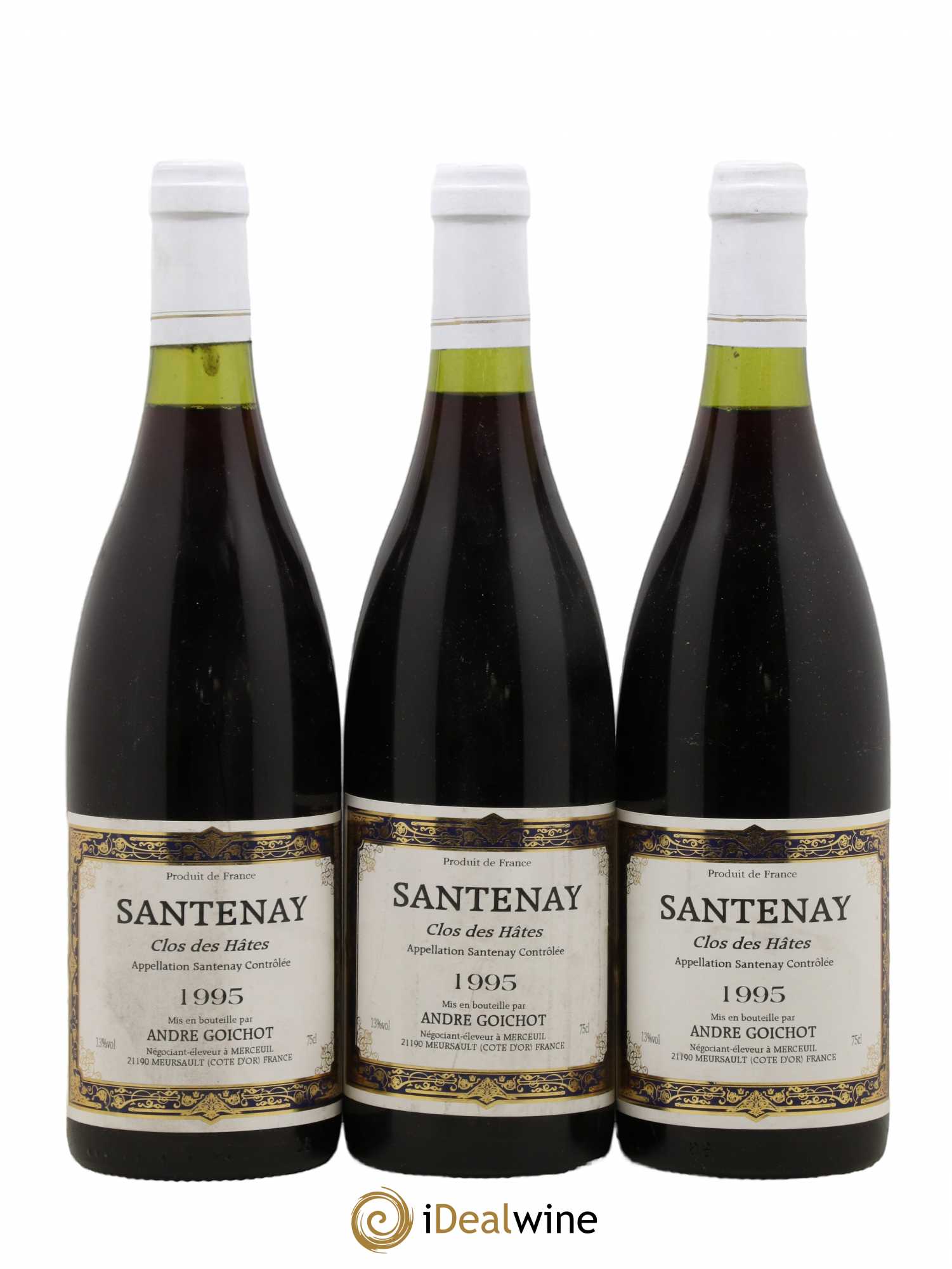 Santenay Clos des Hates Goichot 1995 - Lot de 3 bouteilles - 0