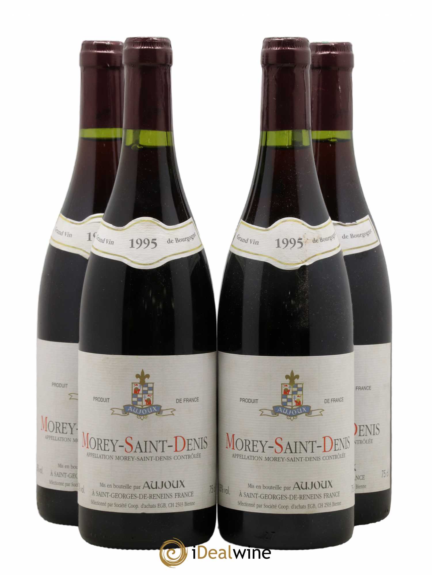 Morey-Saint-Denis J.M. Aujoux 1995 - Lot de 4 bouteilles - 0