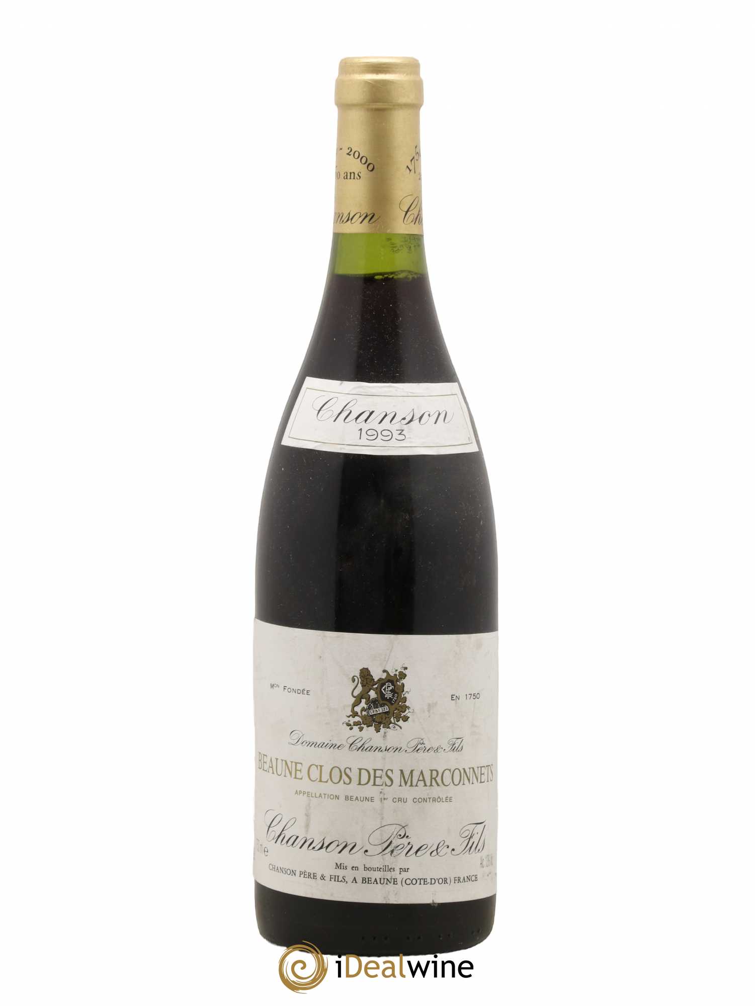 Beaune 1er Cru Clos des Marconnets Chanson 1993 - Lot de 1 bouteille - 0