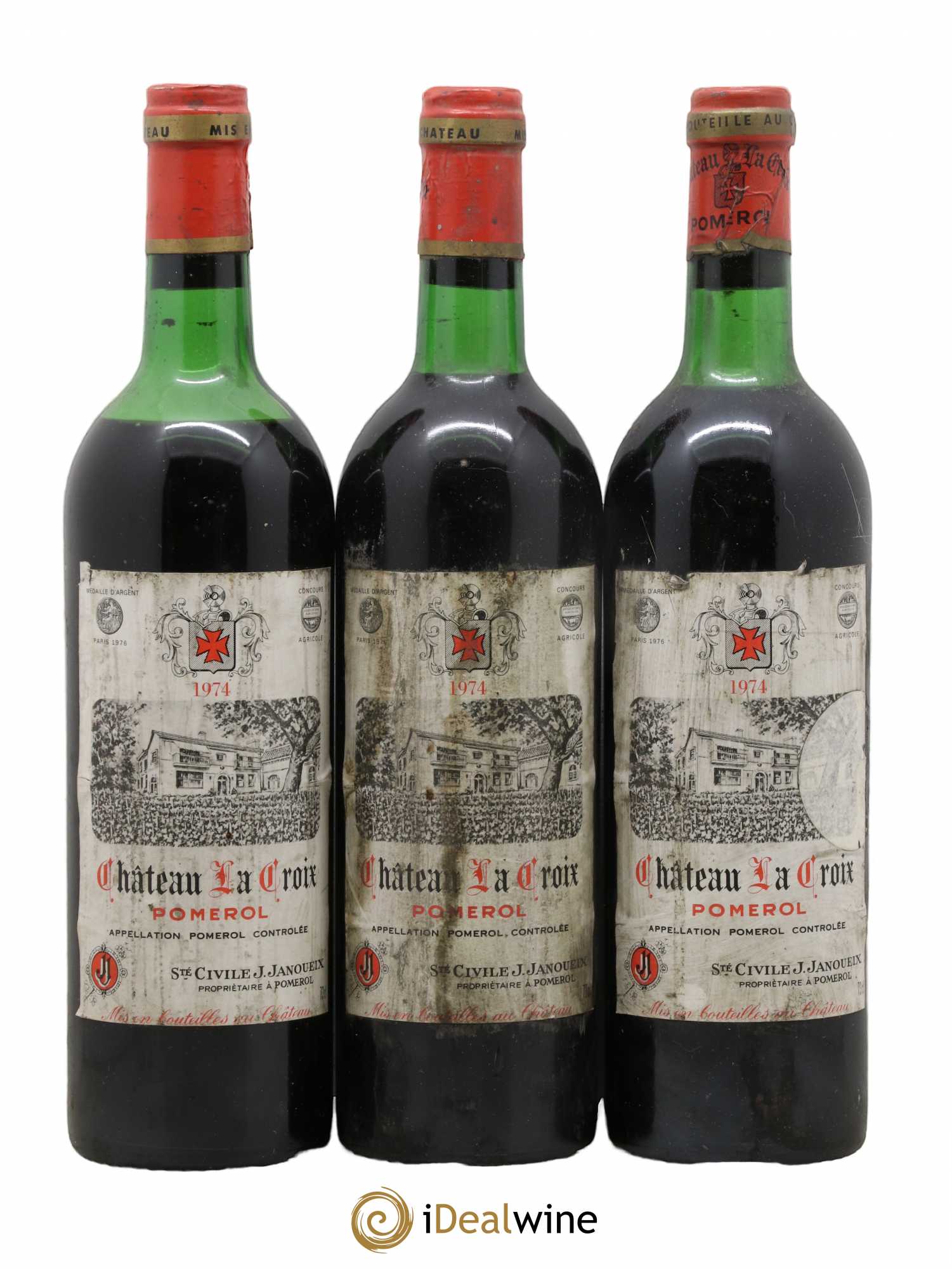 Château la Croix 1974 - Lot de 3 bouteilles - 0