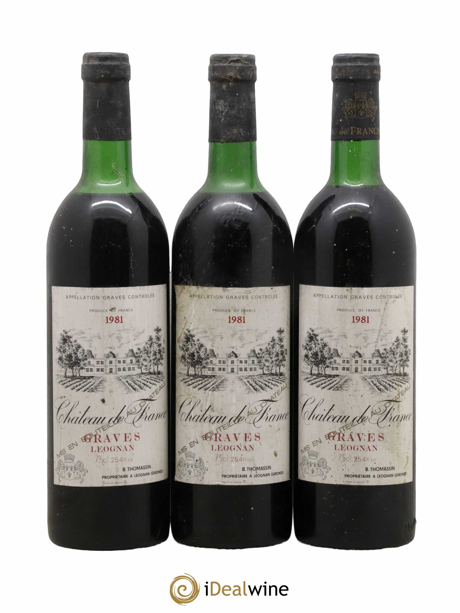 Château de France 1981 - Lot de 3 bouteilles - 0
