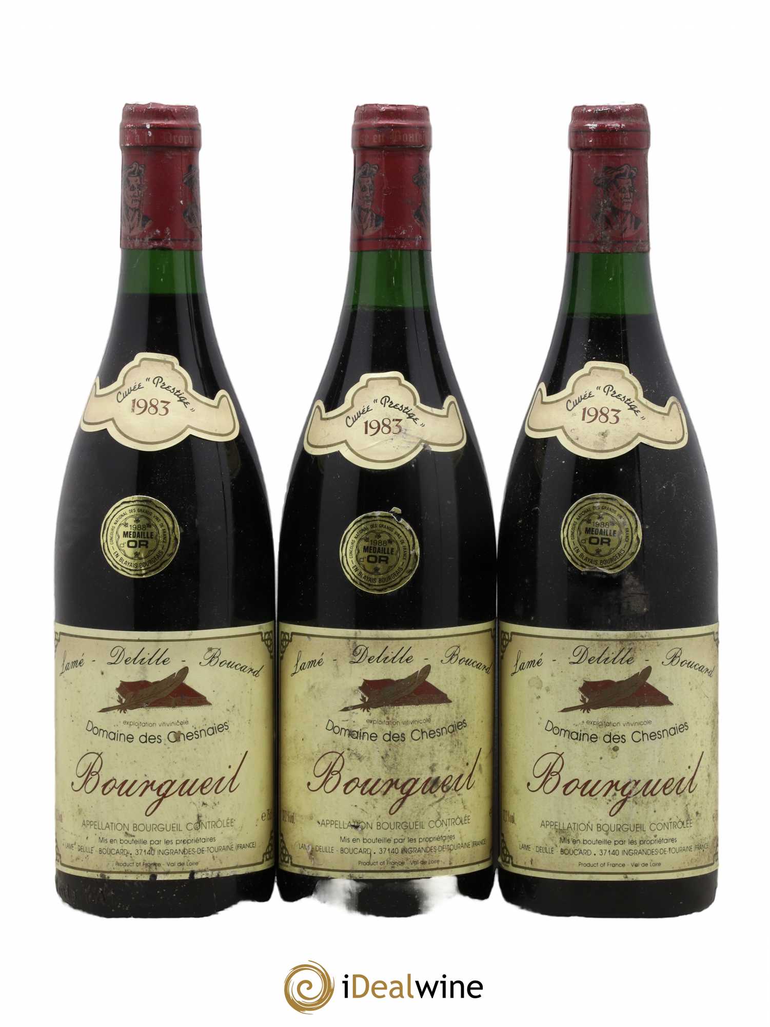 Bourgueil Cuvee Prestige Lame Delille Boucard 1983 - Posten von 3 Flaschen - 0