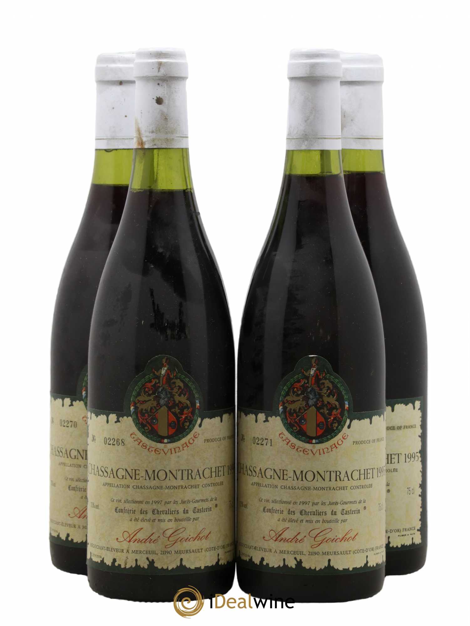 Chassagne-Montrachet Tastevine A. Goichot 1995 - Lot de 4 bouteilles - 0