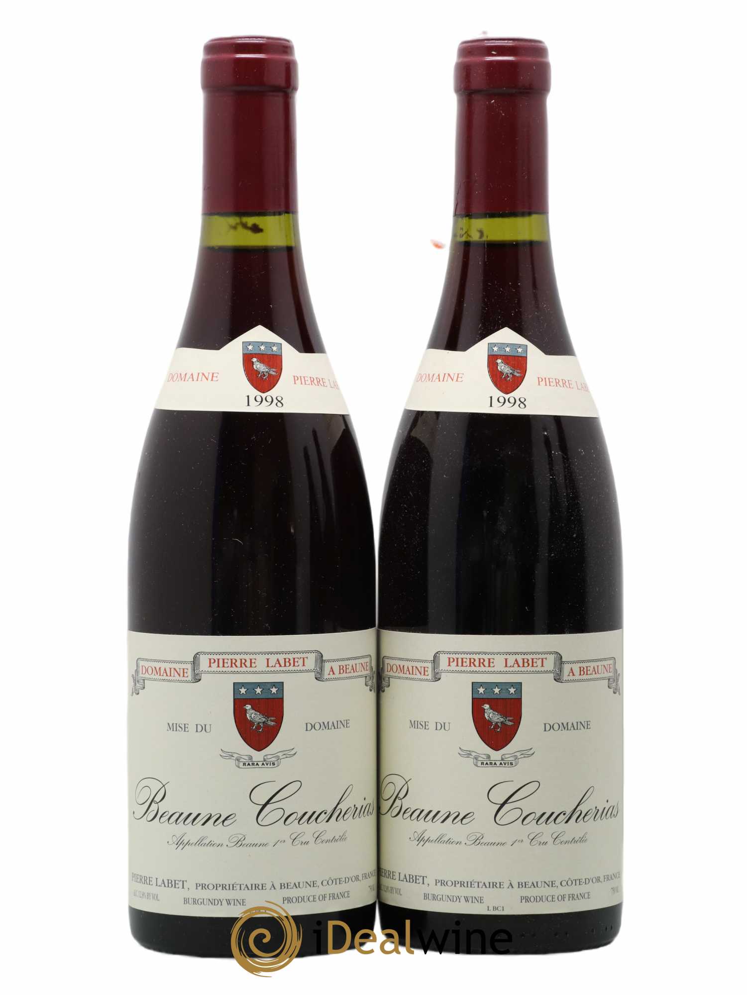 Beaune 1er Cru Coucherias François Labet 1998 - Lot de 2 bouteilles - 0