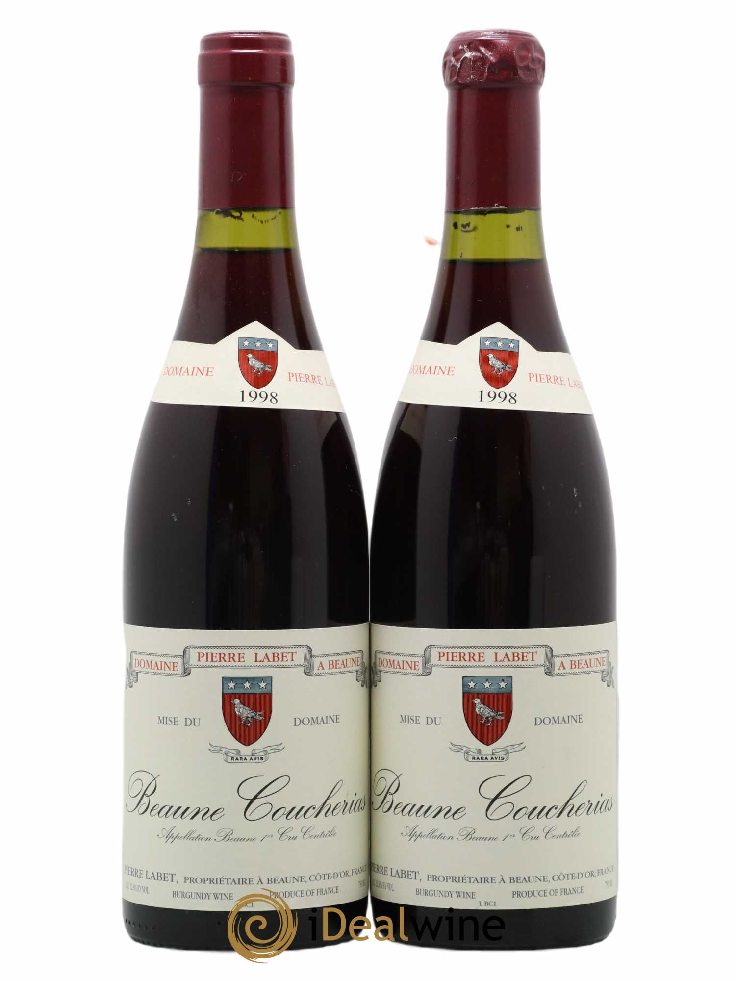 Beaune 1er Cru Coucherias François Labet 1998 - Lot de 2 bouteilles - 0