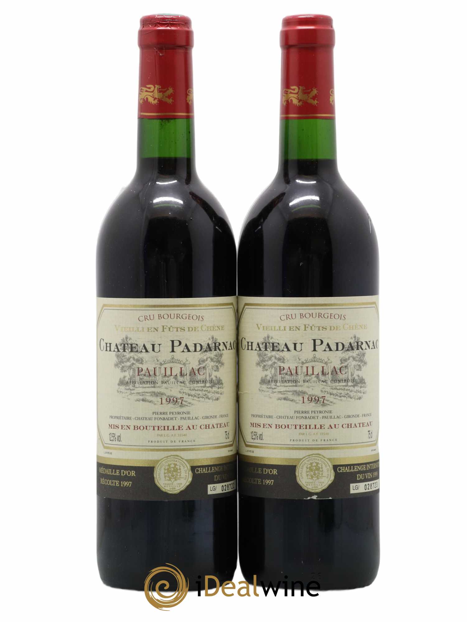 Pauillac Château Padarnac 1997 - Lot de 2 bouteilles - 0