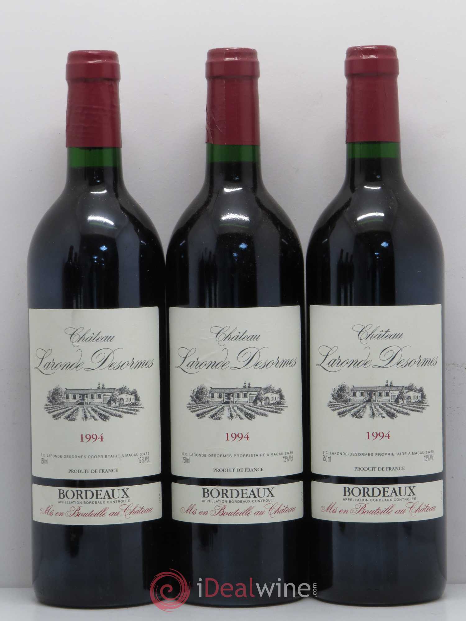 Bordeaux Supérieur Château Laronde Desormes (sans prix de réserve) 1994 - Lot de 6 bouteilles - 2
