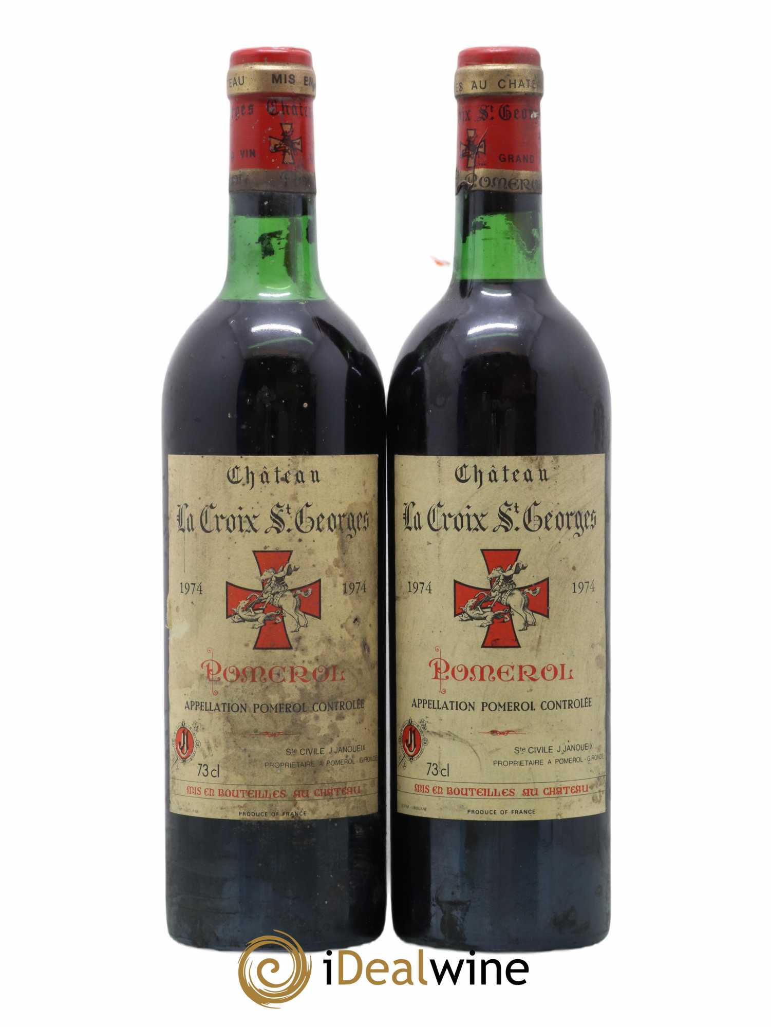 Château la Croix Saint-Georges 1974 - Lot de 2 bouteilles - 0