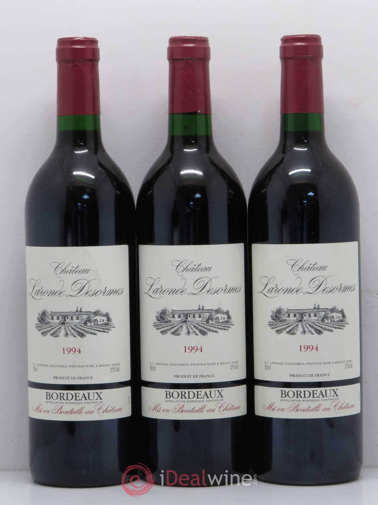 Bordeaux Supérieur Château Laronde Desormes (sans prix de réserve) 1994 - Lot de 6 bouteilles - 2
