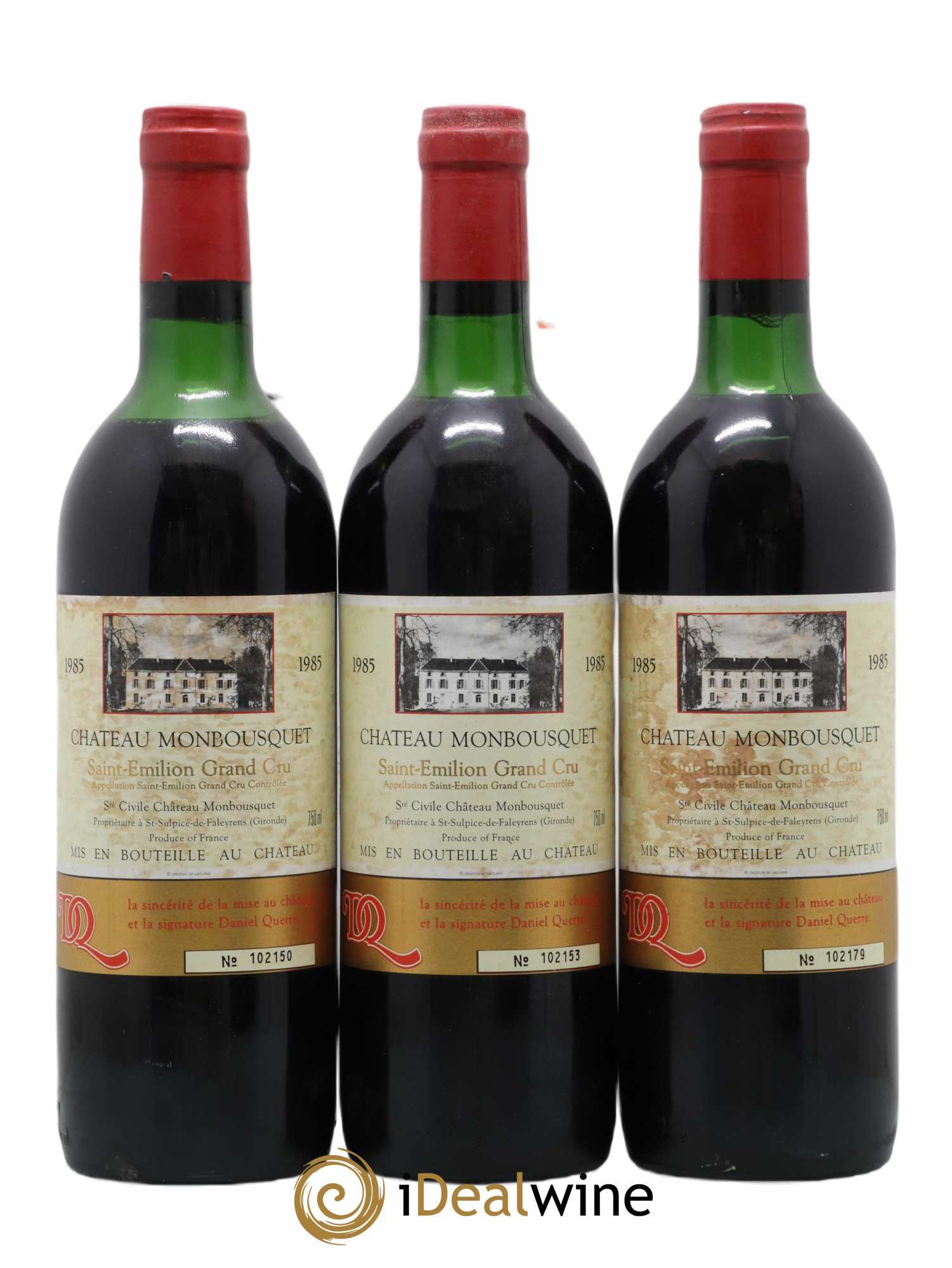 Château Monbousquet Grand Cru Classé 1985 - Lot de 3 bouteilles - 0