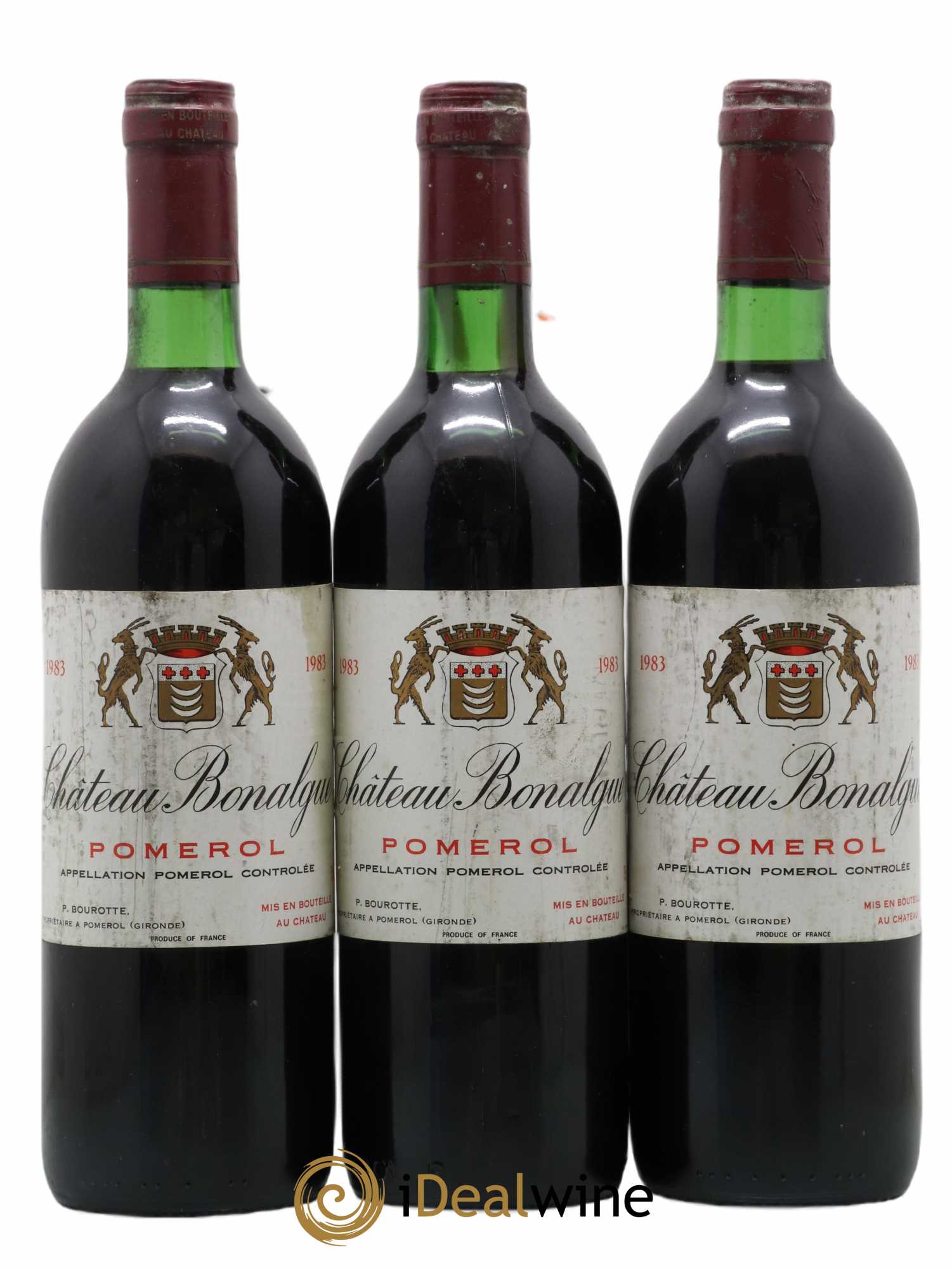 Château Bonalgue 1983 - Lot de 3 bouteilles - 0