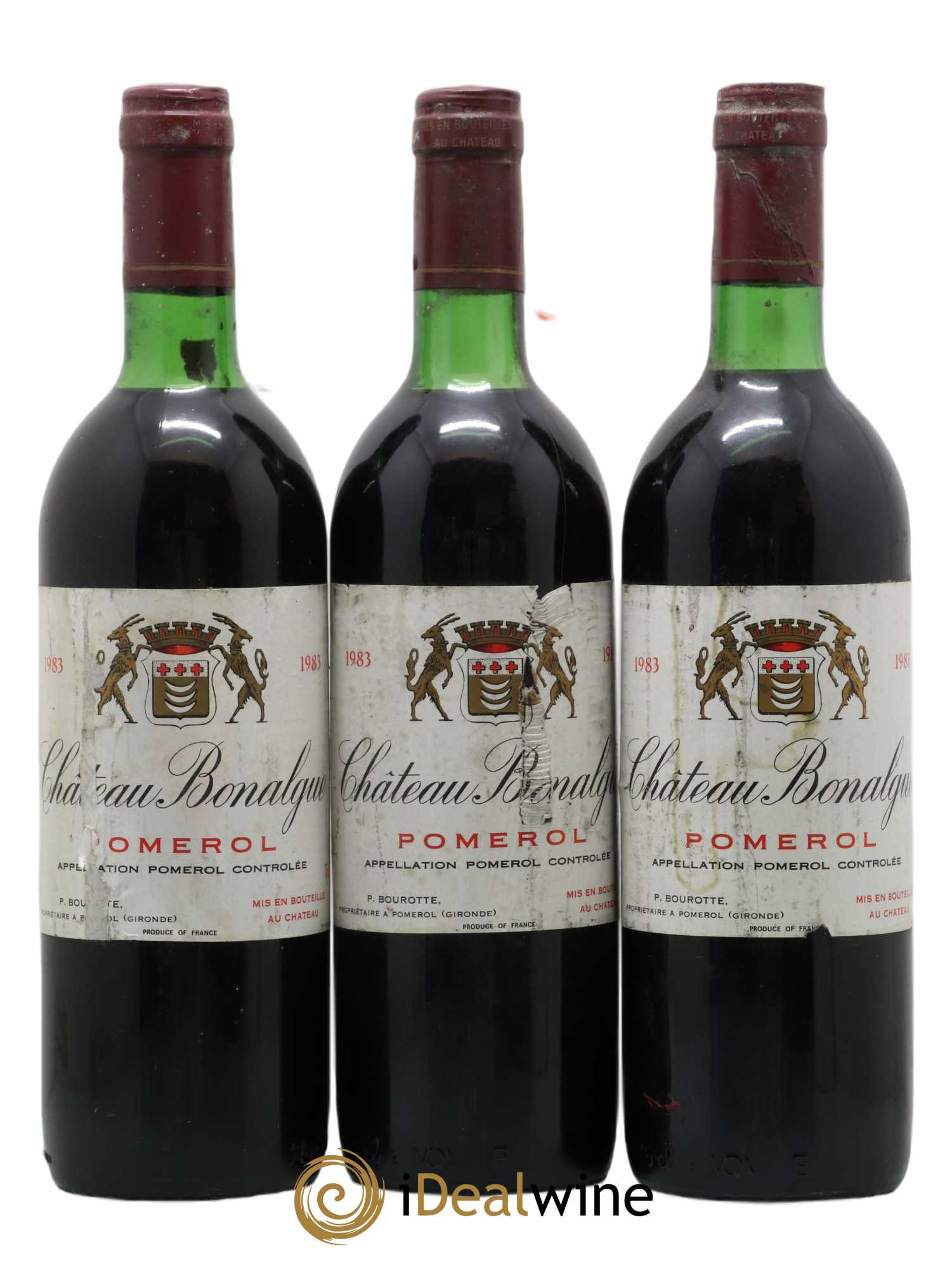 Château Bonalgue 1983 - Lot de 3 bouteilles - 0