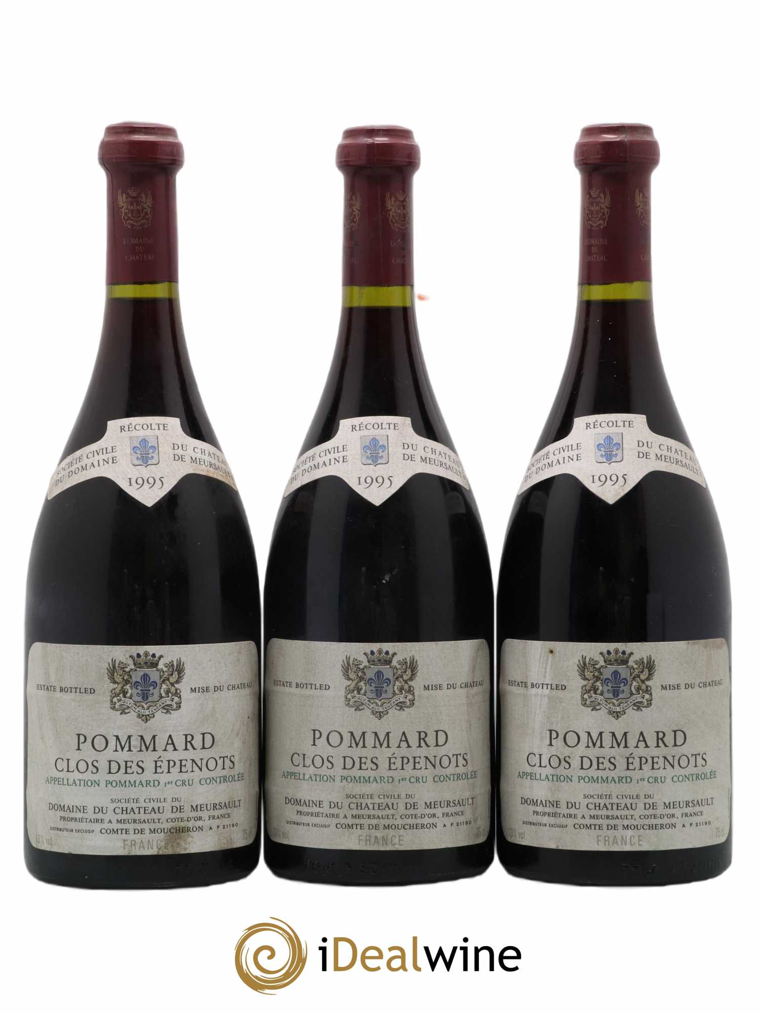 Pommard 1er Cru Clos des Epenots Château de Meursault 1995 - Lot de 3 bouteilles - 0