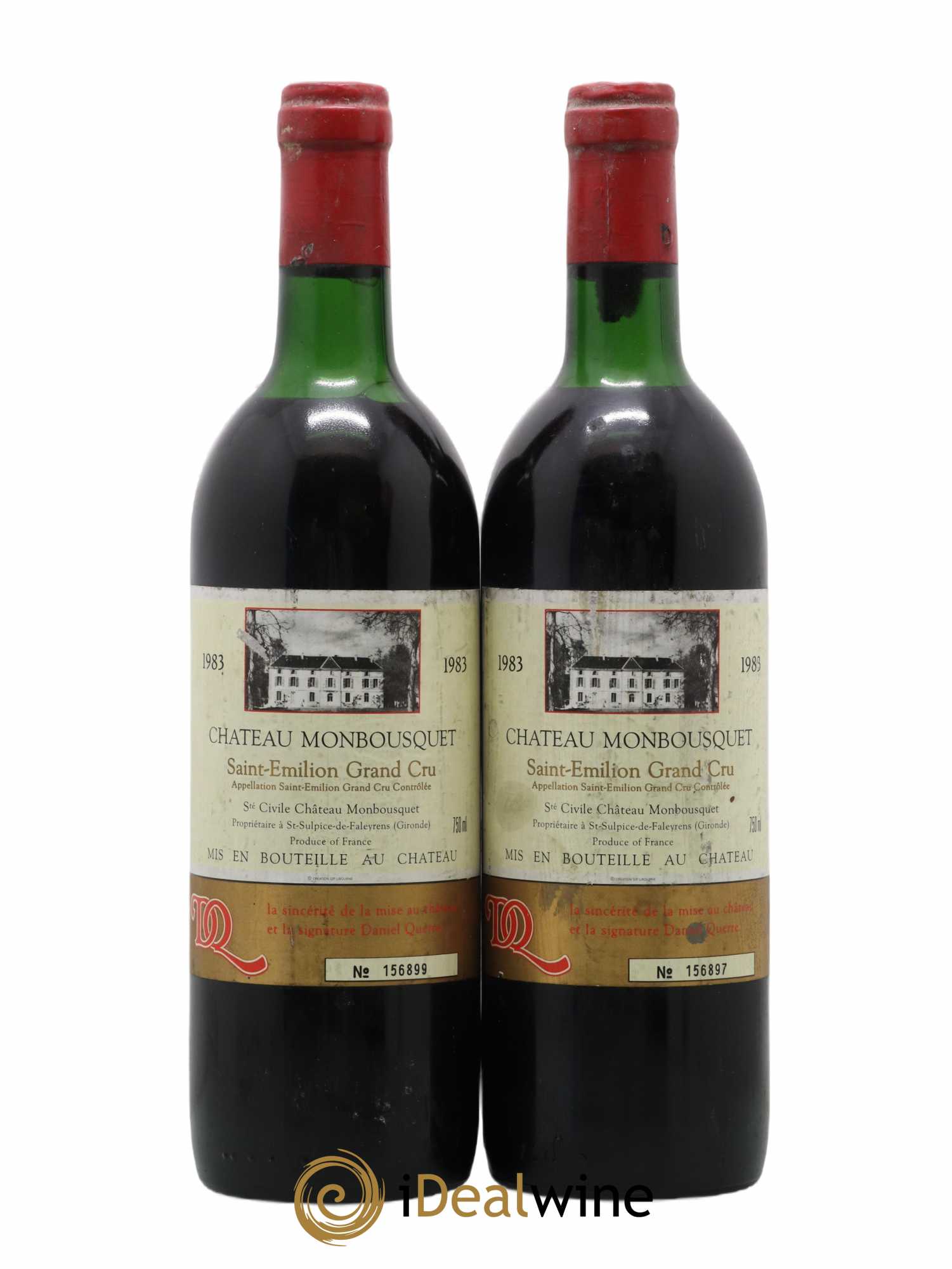 Château Monbousquet Grand Cru Classé 1983 - Lot de 2 bouteilles - 0