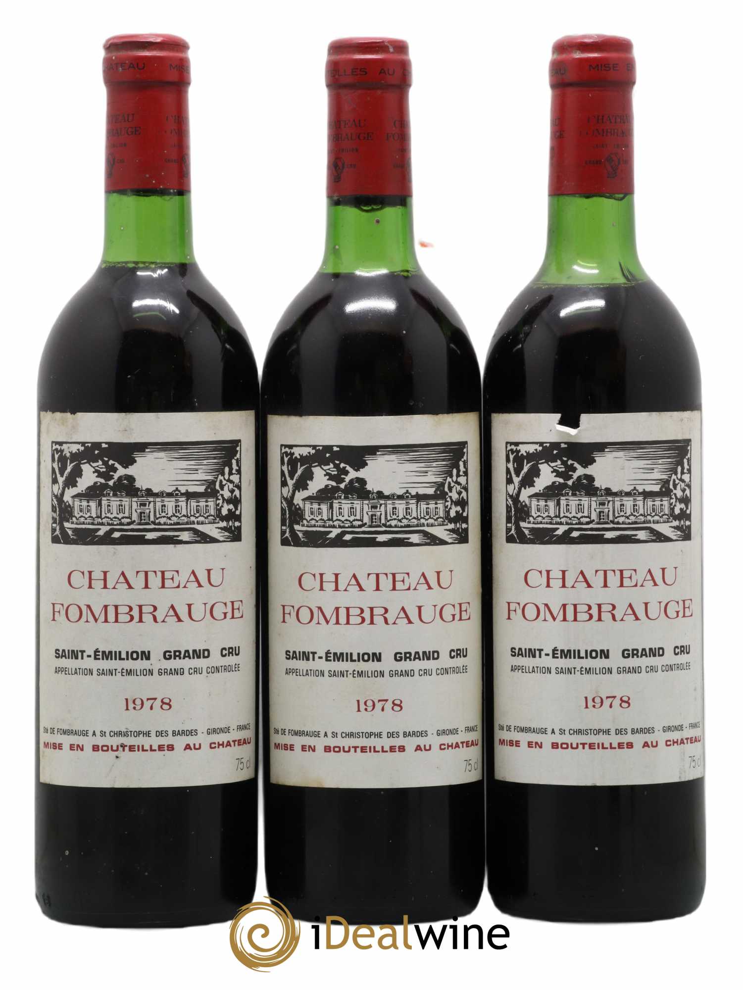Château Fombrauge Grand Cru Classé 1978 - Lot de 3 bouteilles - 0
