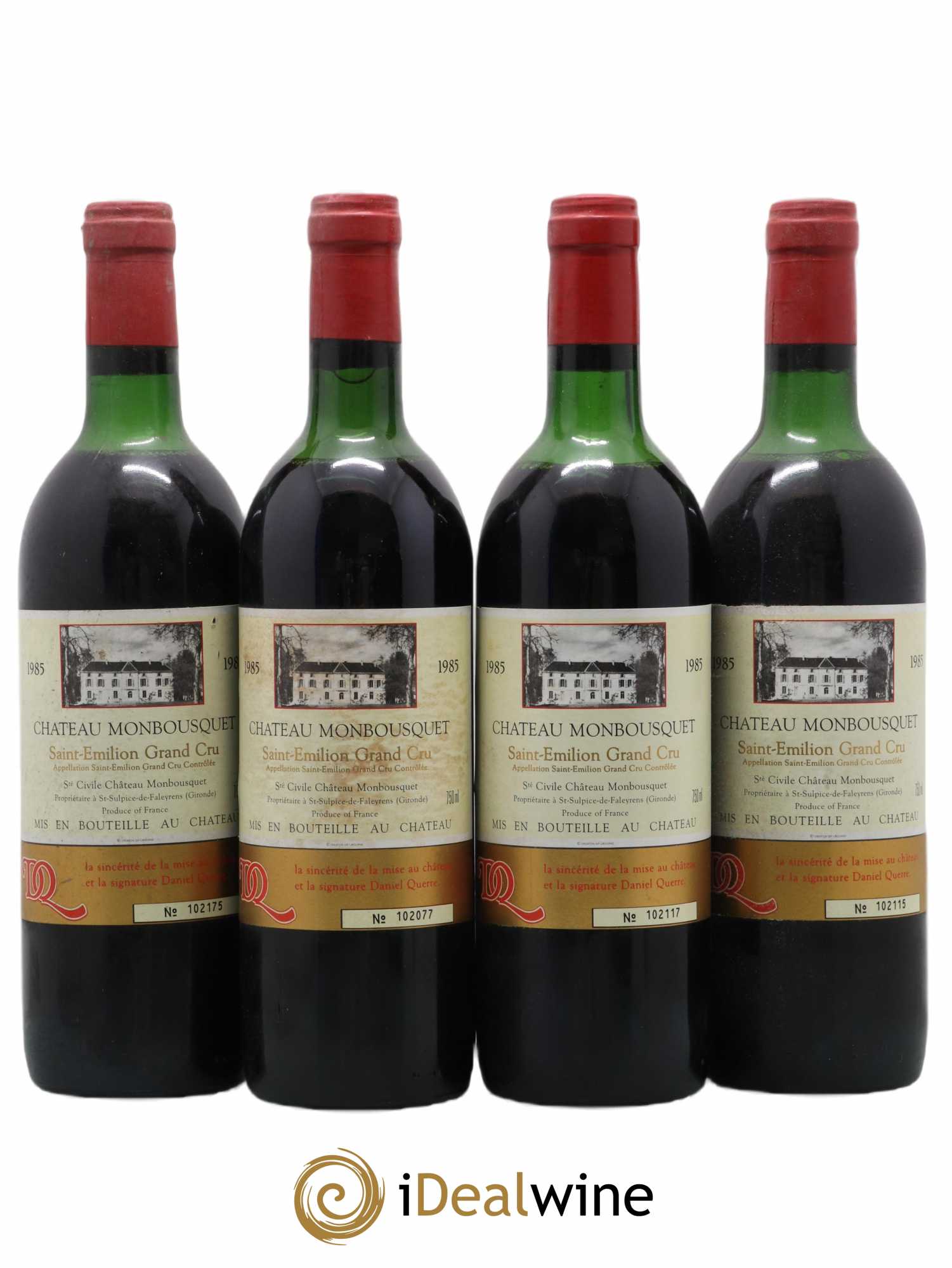 Château Monbousquet Grand Cru Classé 1985 - Lot de 4 bouteilles - 0