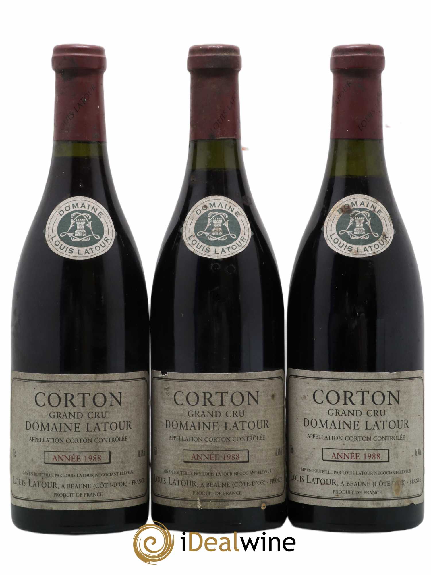 Corton Grand Cru Louis Latour 1988 - Lot de 3 bouteilles - 0