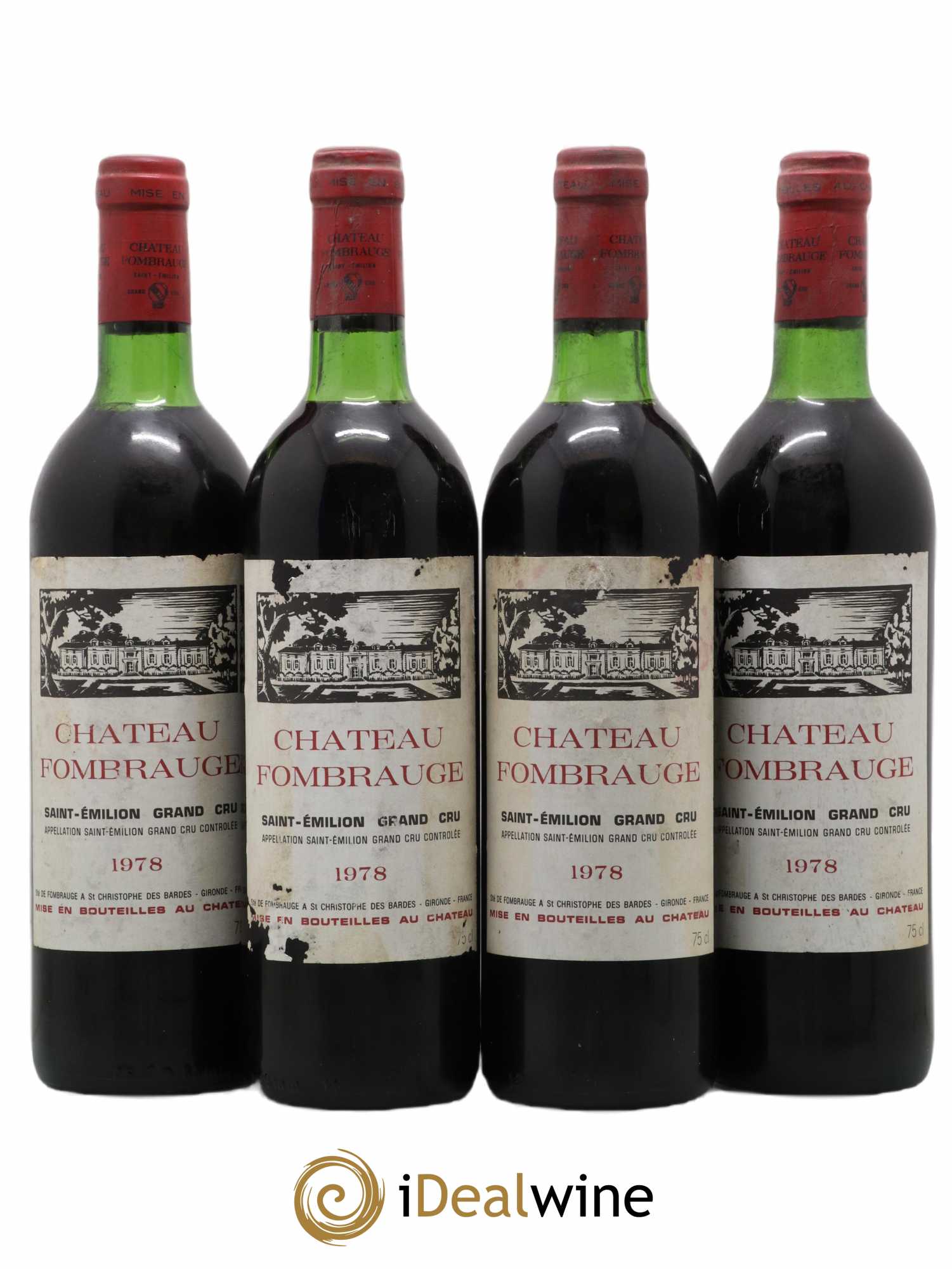 Château Fombrauge Grand Cru Classé 1978 - Lot de 4 bouteilles - 0