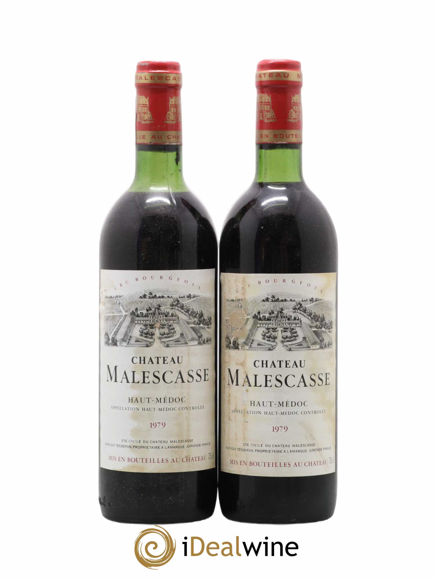 Château Malescasse Cru Bourgeois Exceptionnel 1979 - Lot de 2 bouteilles - 0