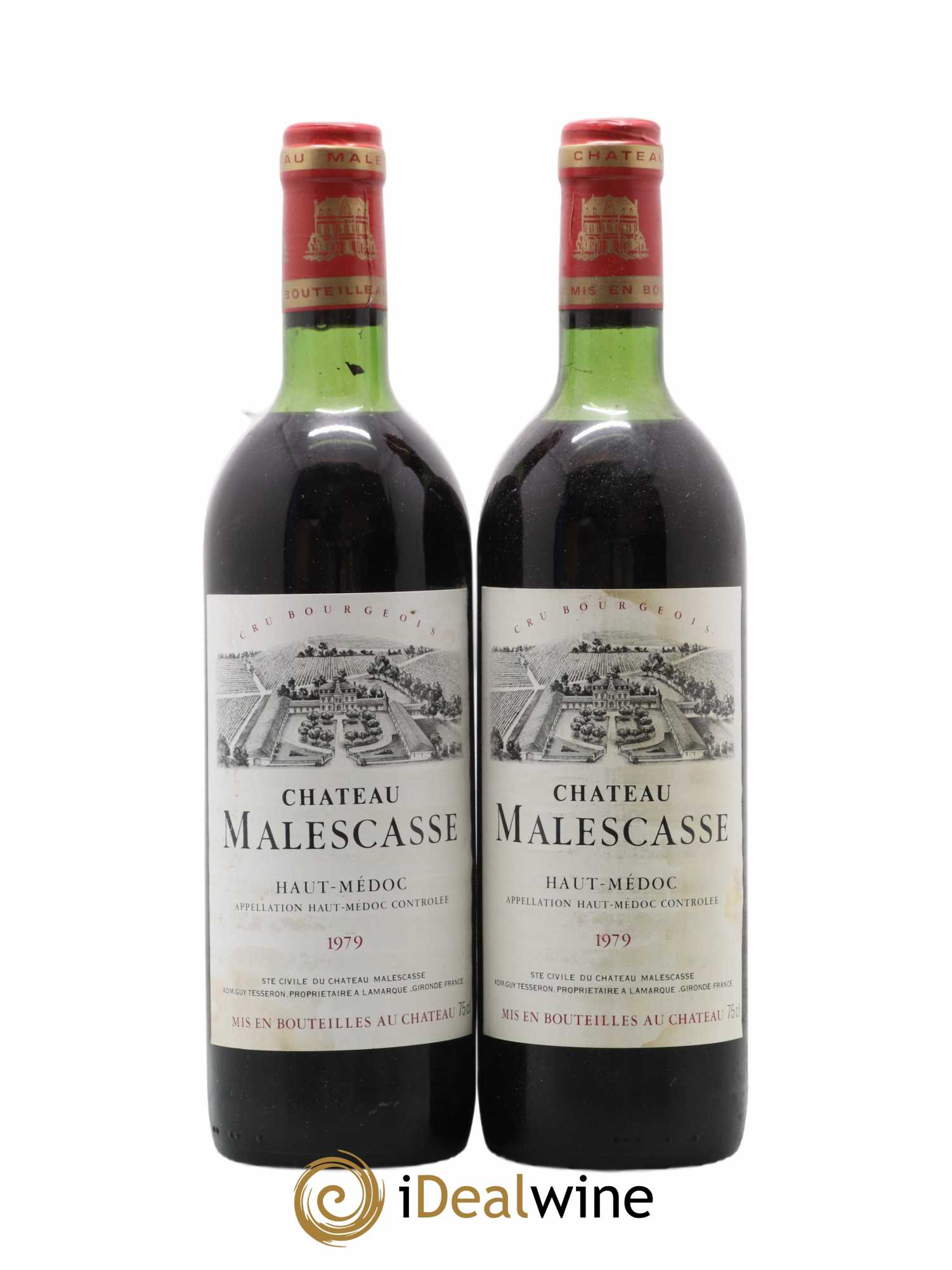 Château Malescasse Cru Bourgeois Exceptionnel 1979 - Lot de 2 bouteilles - 0