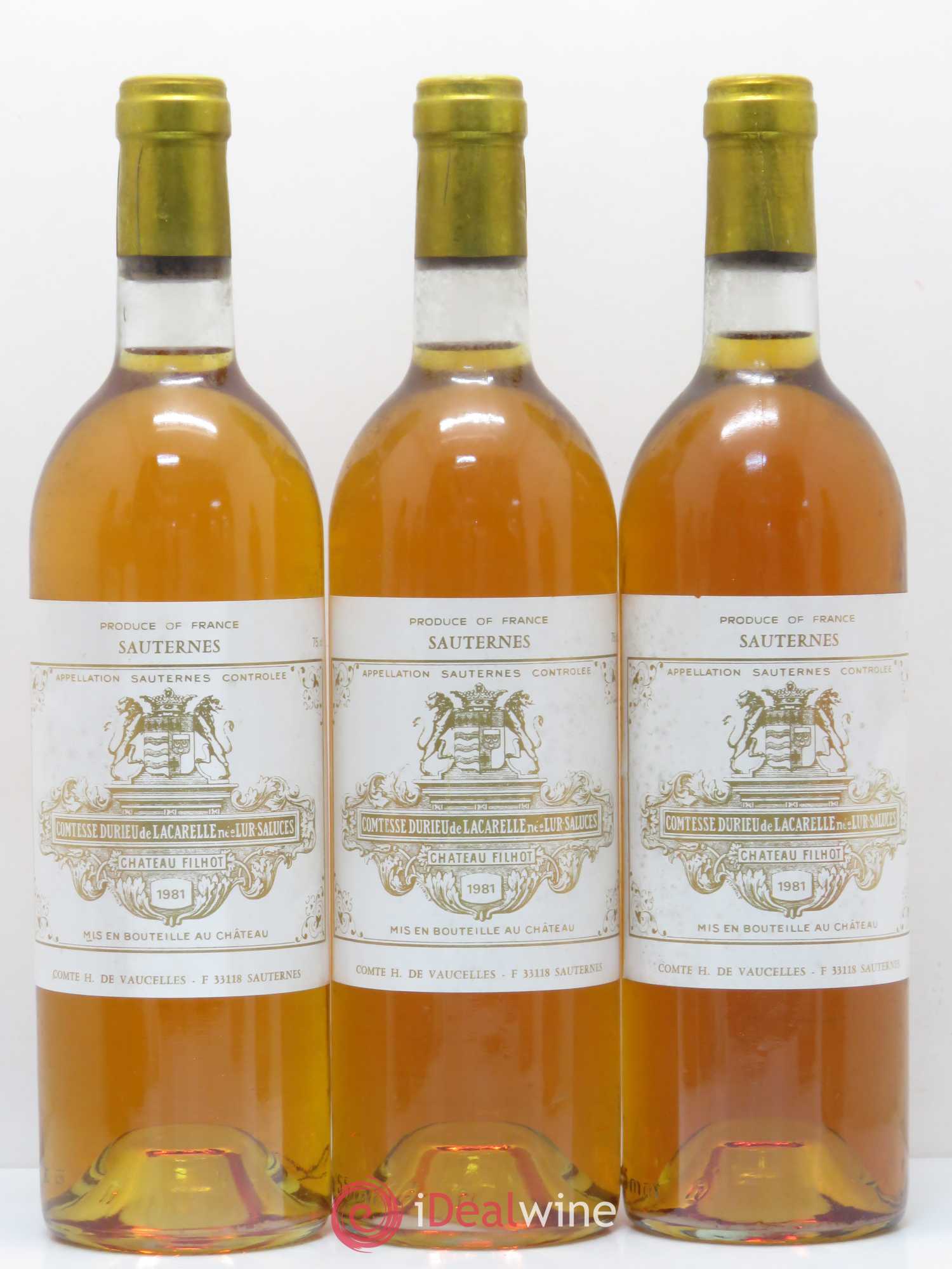 Château Filhot 2ème Grand Cru Classé 1981 - Lotto di 6 bottiglie - 2
