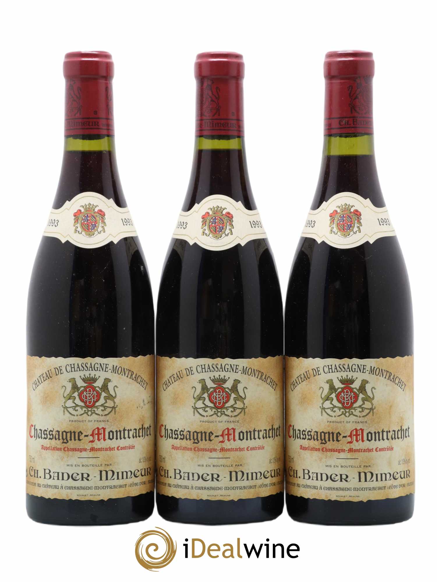 Chassagne-Montrachet Château Bader Mineur 1993 - Lot de 3 bouteilles - 0