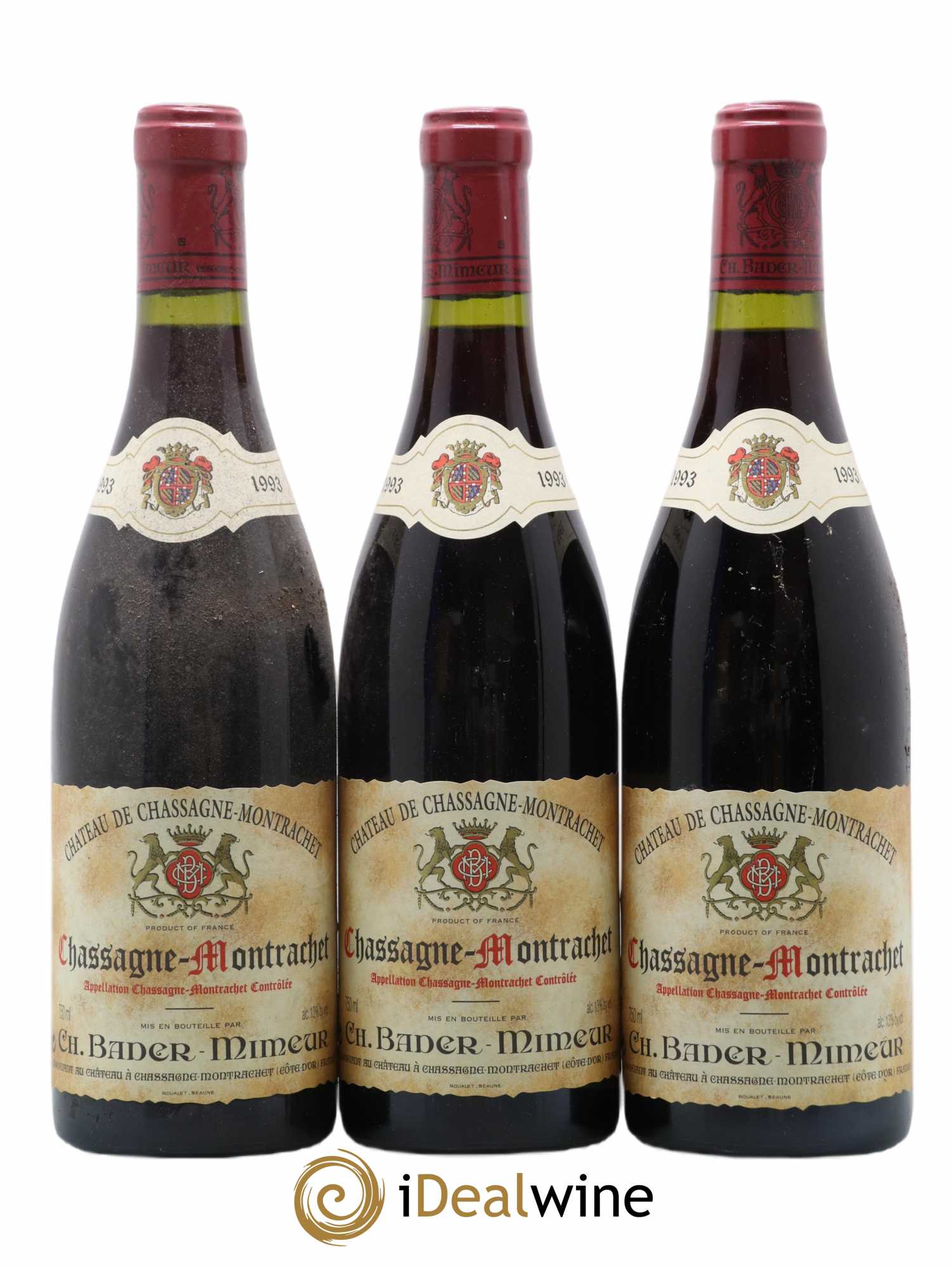 Chassagne-Montrachet Château Bader Mineur 1993 - Lot de 3 bouteilles - 0