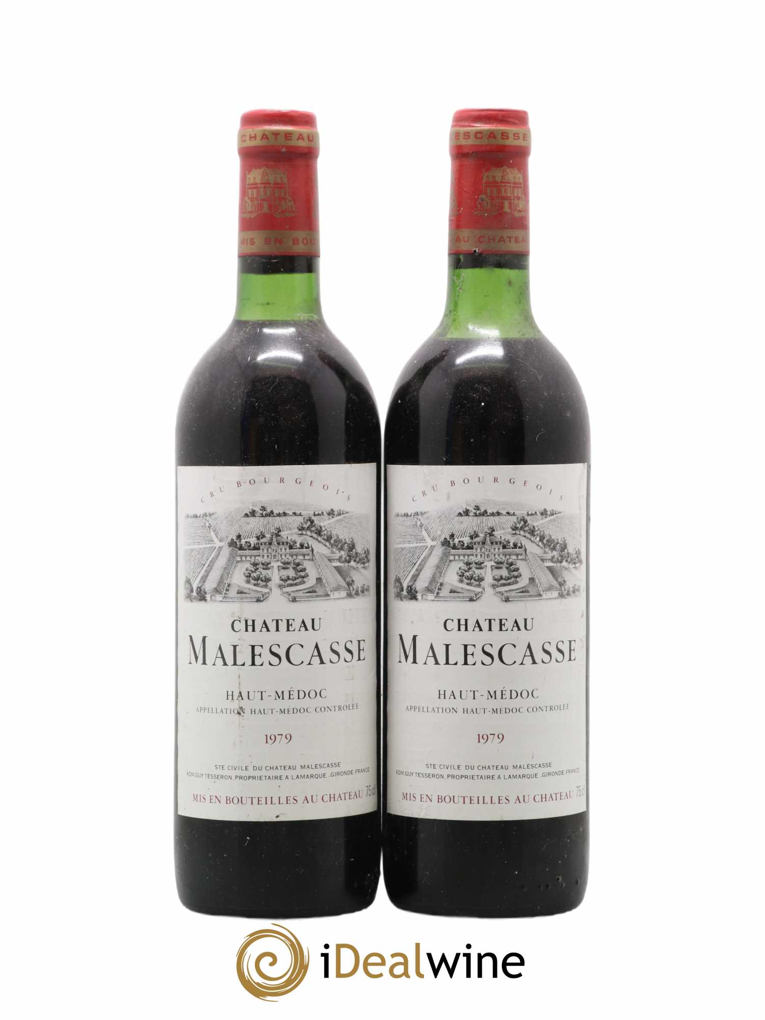 Château Malescasse Cru Bourgeois Exceptionnel 1979 - Lot de 2 bouteilles - 0