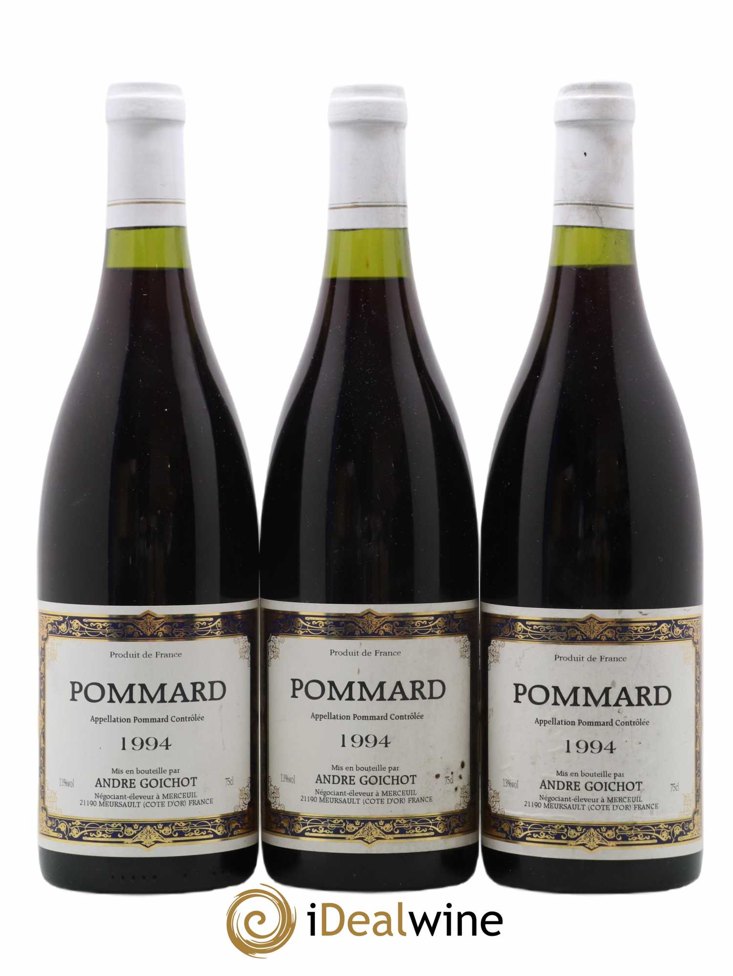 Pommard A. Goichot 1994 - Lot de 3 bouteilles - 0