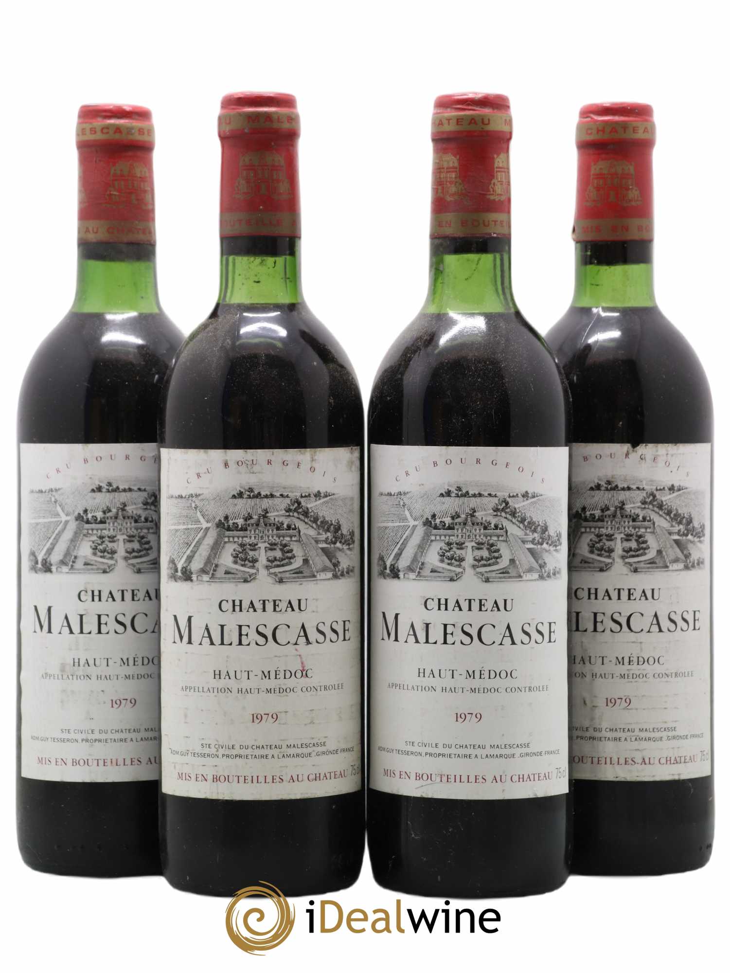 Château Malescasse Cru Bourgeois Exceptionnel 1979 - Lot de 4 bouteilles - 0