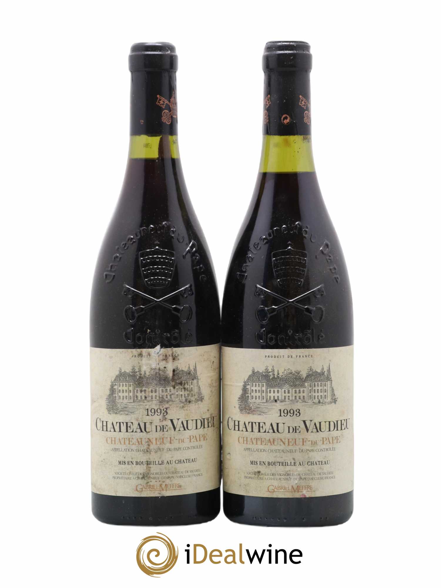 Châteauneuf-du-Pape Château de Vaudieu 1993 - Lot de 2 bouteilles - 0