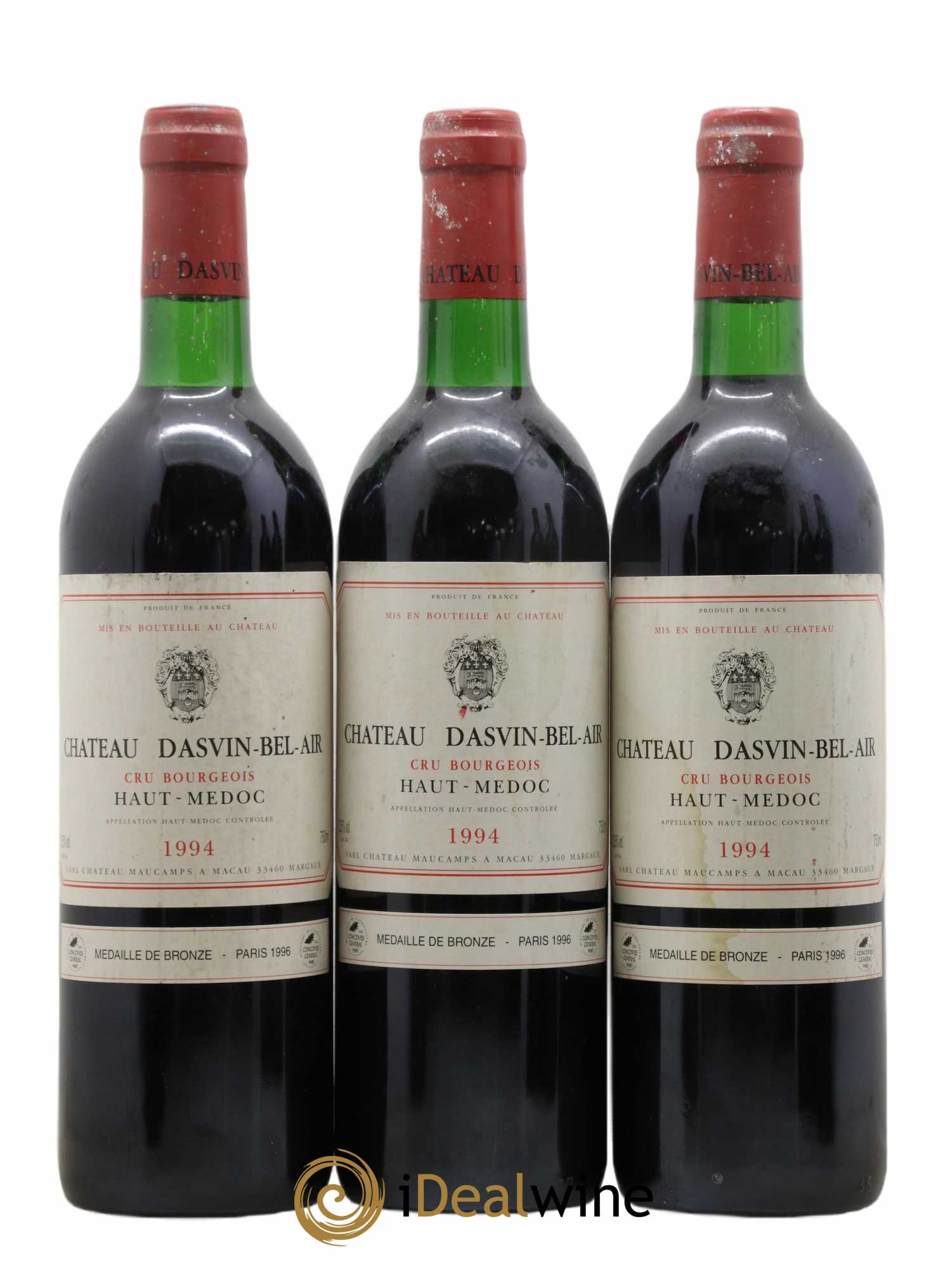 Haut Médoc Château Dasvin Bel-Air 1994 - Lot de 6 bouteilles - 1