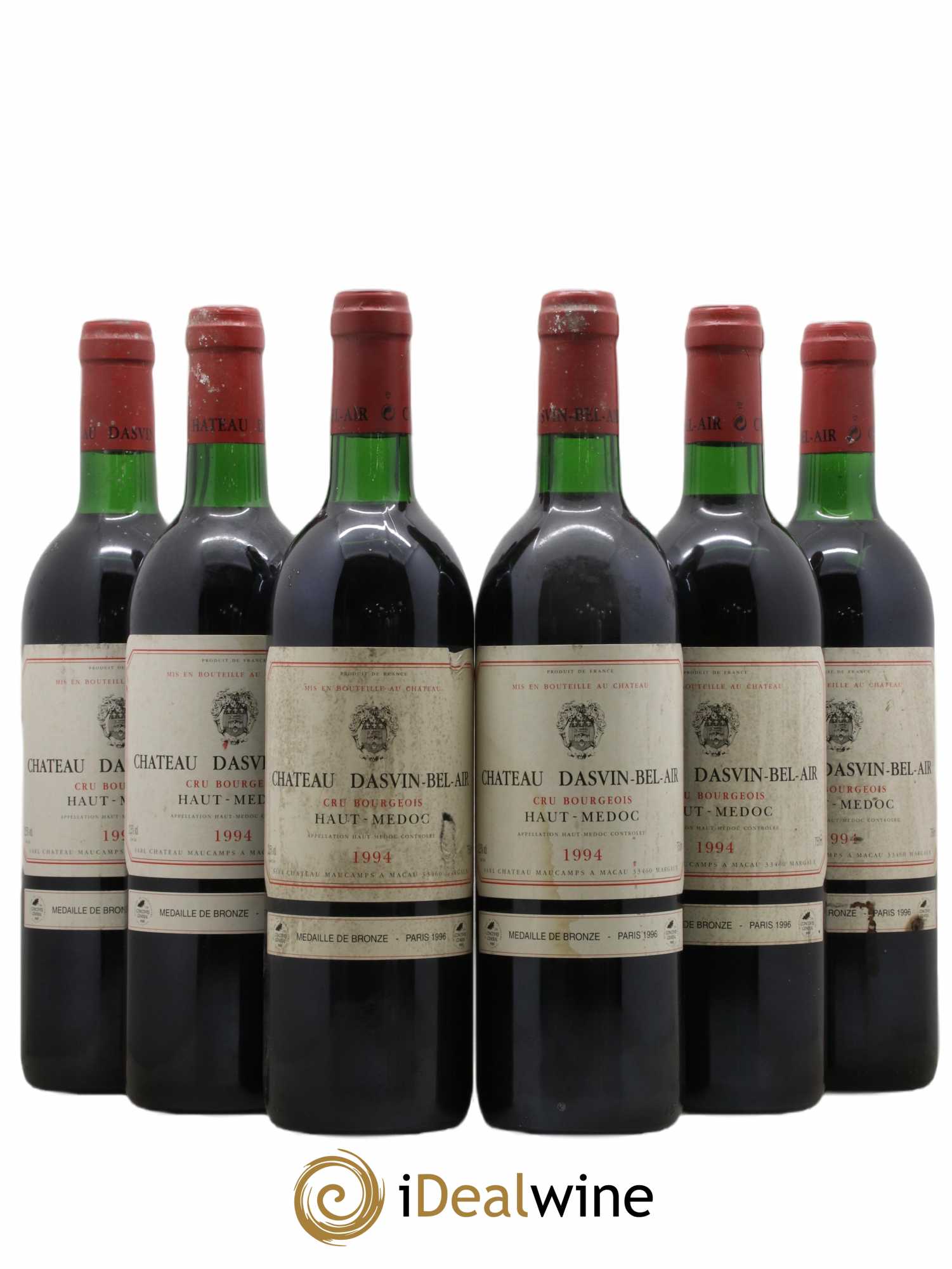 Haut Médoc Château Dasvin Bel-Air 1994 - Lot de 6 bouteilles - 0