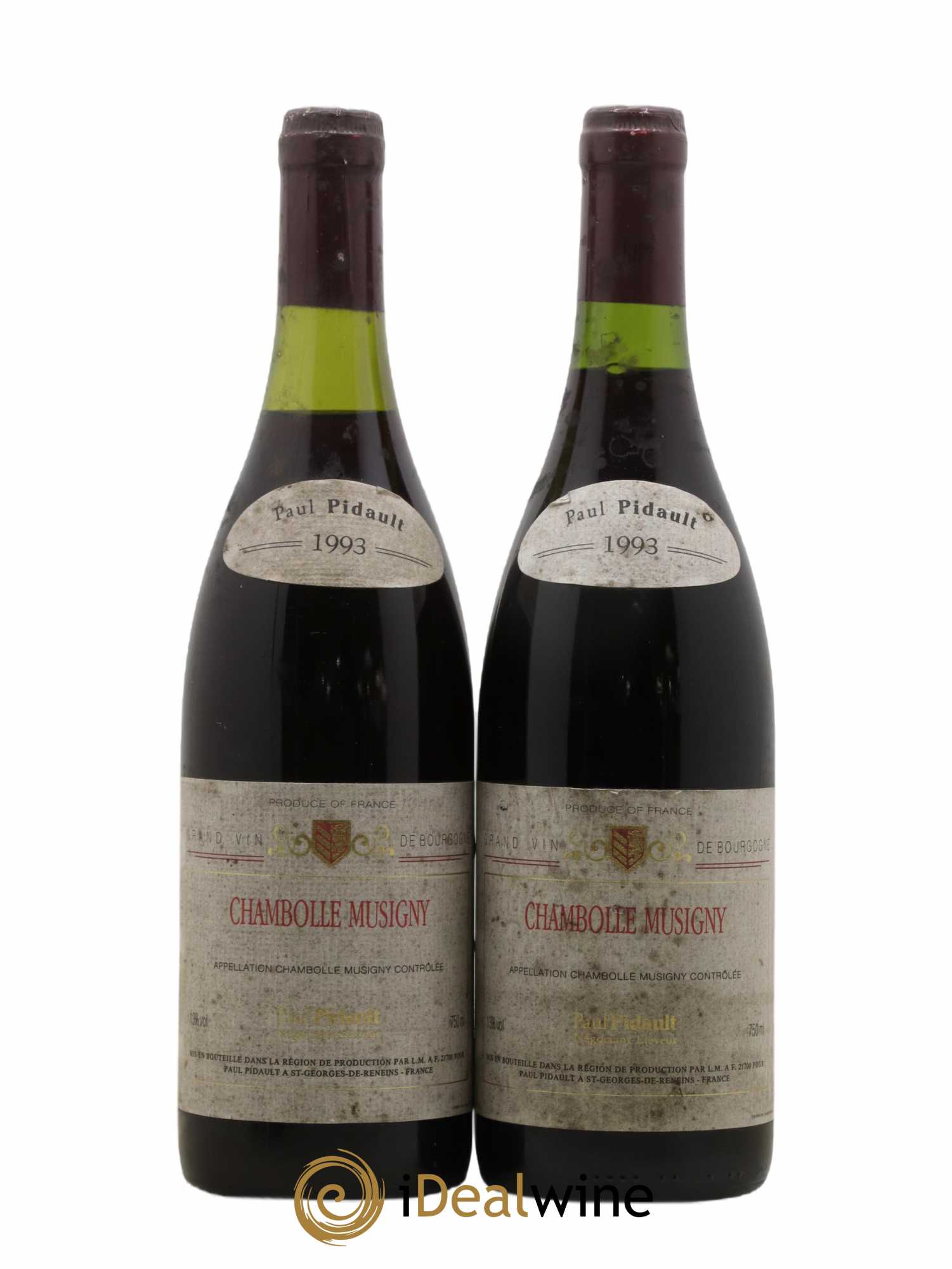 Chambolle-Musigny Domaine Paul Pidault 1993 - Posten von 2 Flaschen - 0