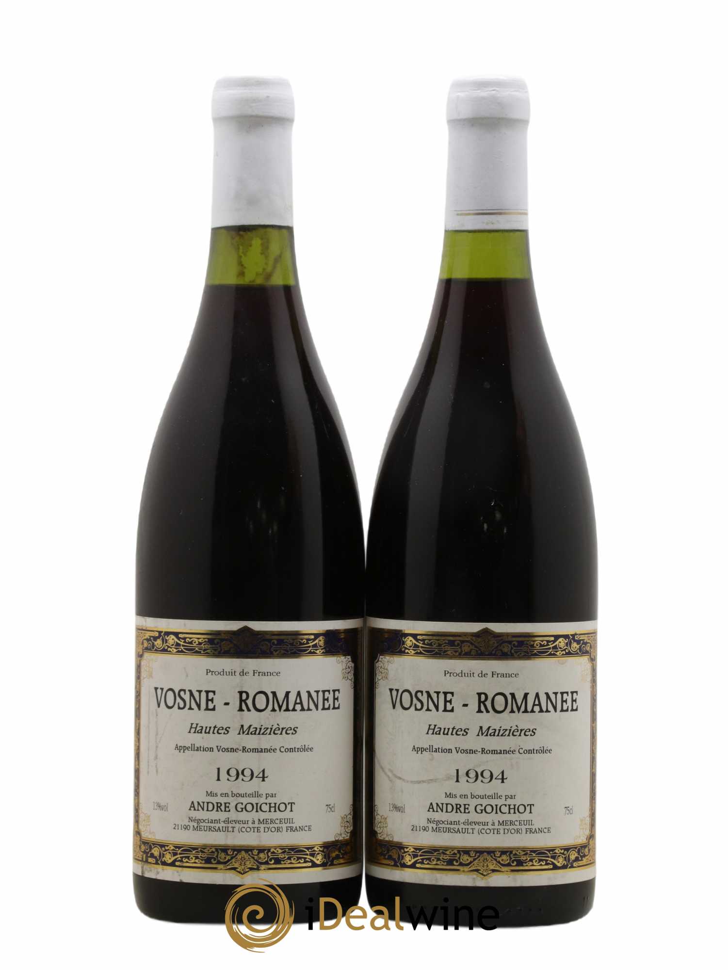 Vosne-Romanée Hautes Maizières, Domaine André Goichot 1994 - Lot of 2 bottles - 0