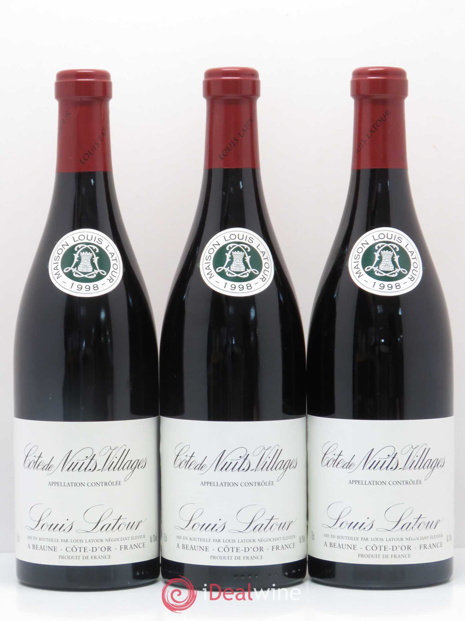 Côte de Nuits-Villages Louis Latour 1998 - Lot de 3 bouteilles - 0